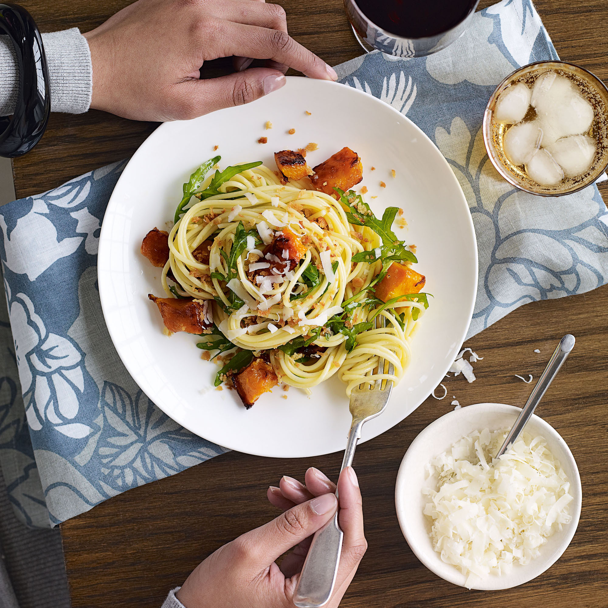 Butternut Squash and Rocket Spaghetti Roasted Butternut and Wilted Rocket Spaghetti recipe-recipe ideas-new recipes-woman and home