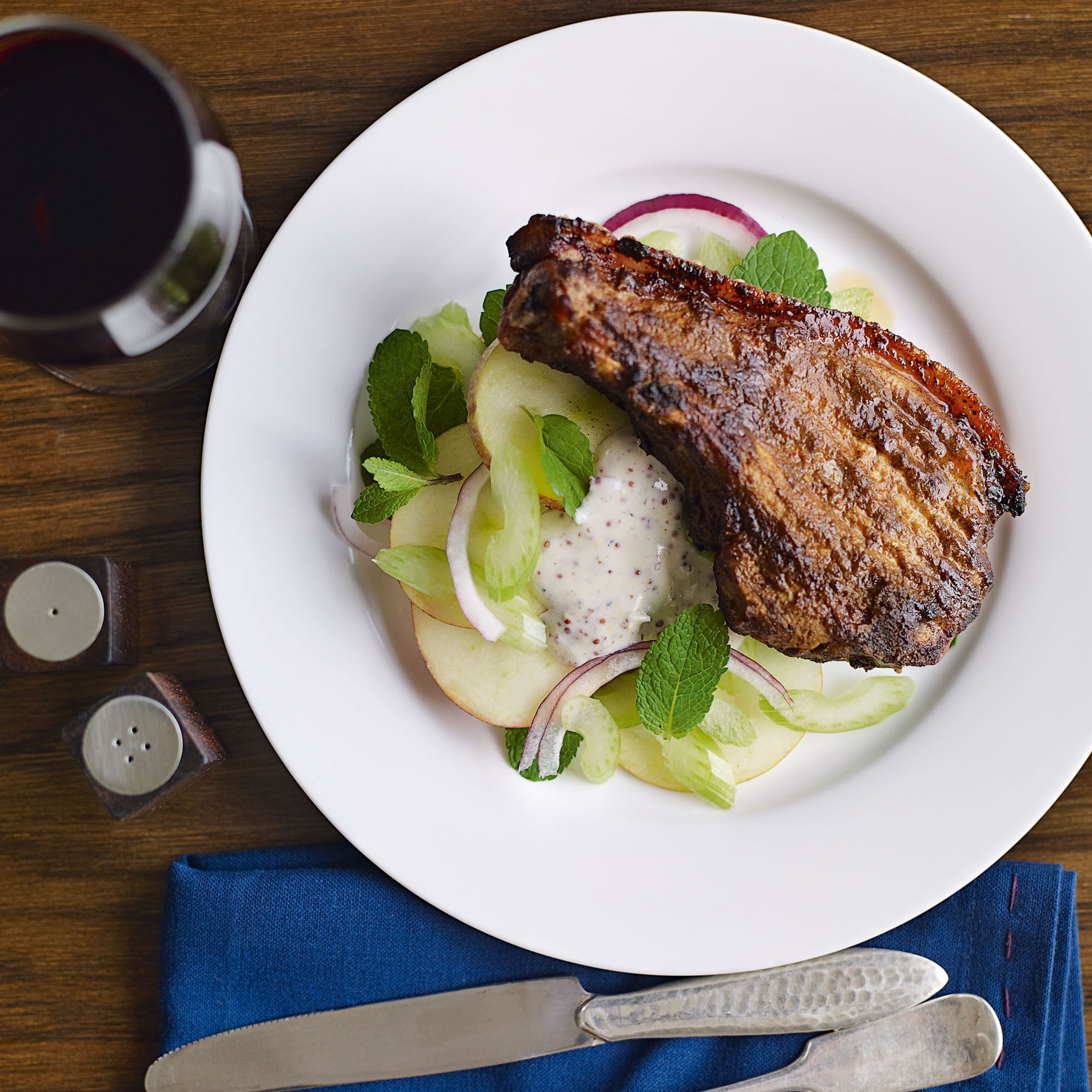 Moroccan-Spiced Chops with a Crunchy Salad Moroccan-Spiced Chops with a Crunchy Salad Recipe-recipe ideas-new recipes-woman and home
