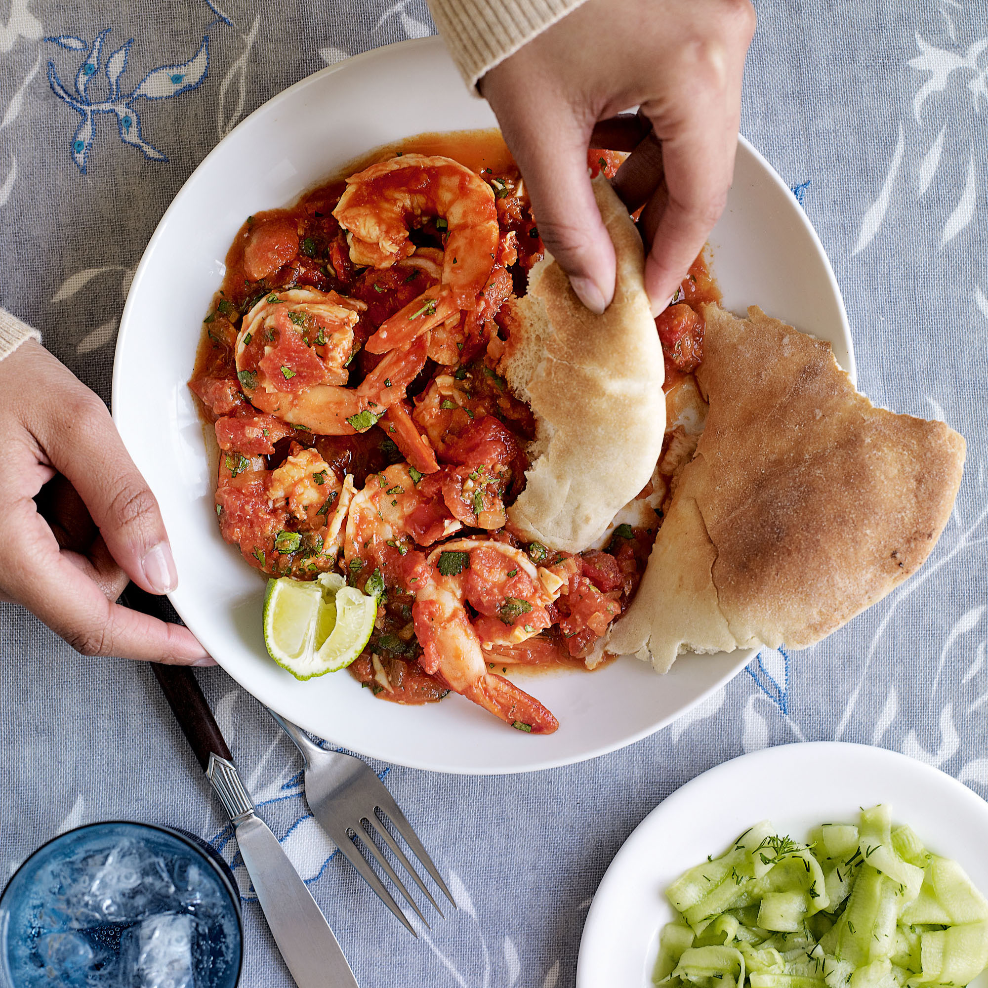 Ginger and chilli prawns with pickled cucumber recipe Ginger and chilli prawns with pickled cucumber recipe