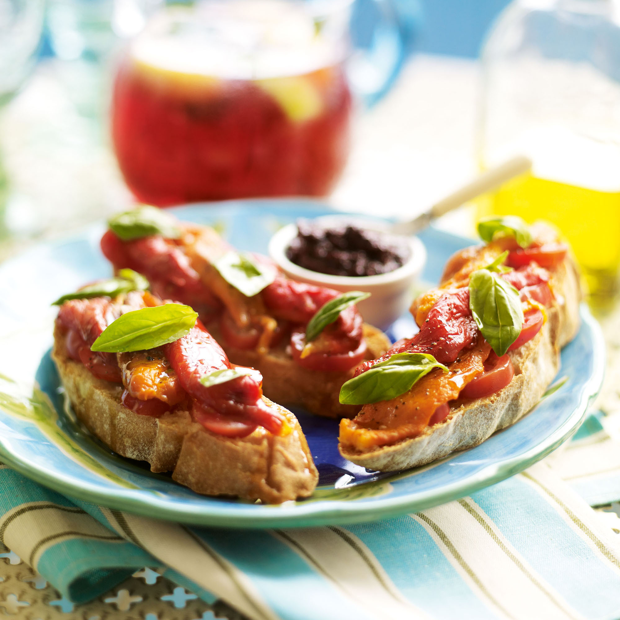 Roasted Pepper and Garlic Bruschetta Roasted Pepper and garlic Bruschetta with Tomatoes recipe-recipe ideas-new recipes-woman and home