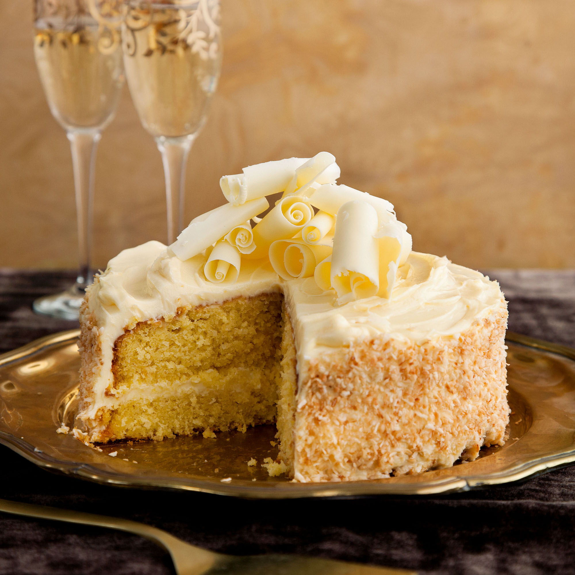 Frosted Peach And Coconut Cake Recipe Frosted Peach And Coconut Cake Recipe