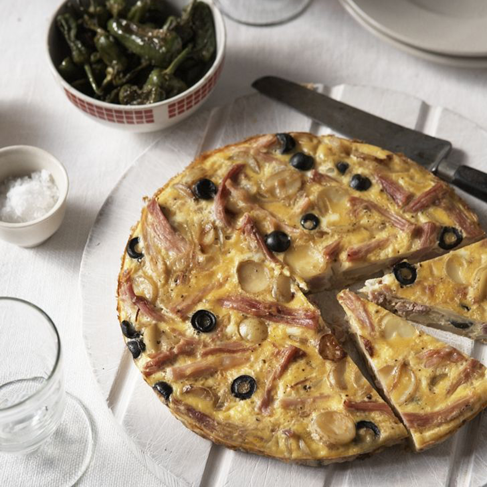 Ham and olive tortilla recipe Ham and olive tortilla recipe