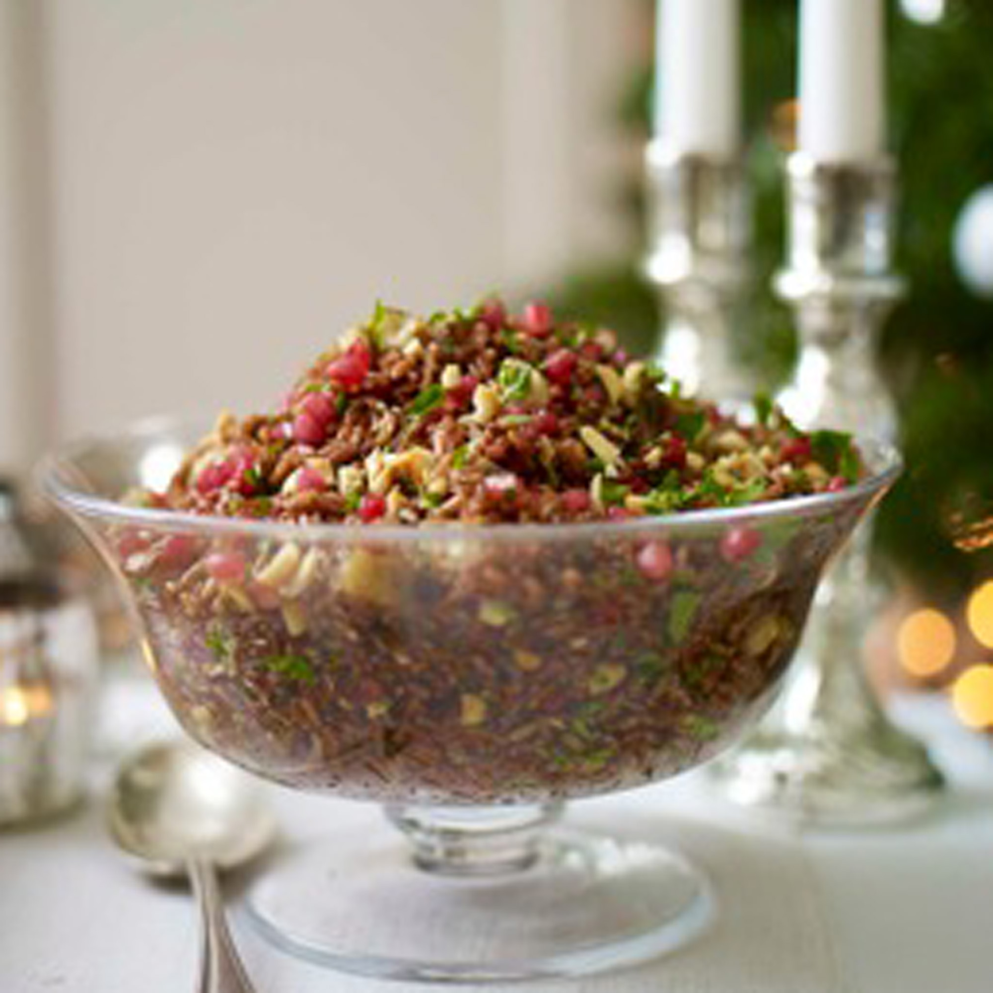 Red Rice Cranberry and Pomegranate Salad recipe Red Rice Salad with Hazelnuts and Pomegranate-salad recipes-recipe ideas-new recipes-woman and home