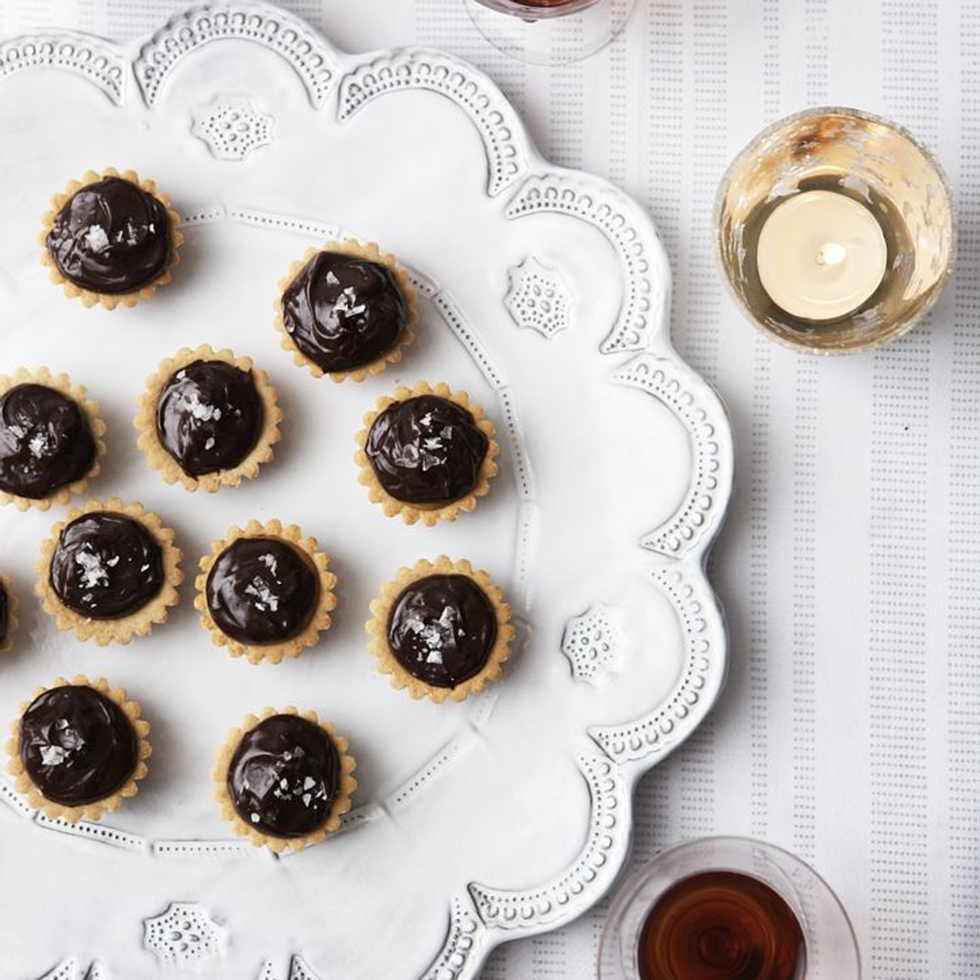 Chocolate and Salted Caramel Canapés Chocolate and Salted Caramel Canapés