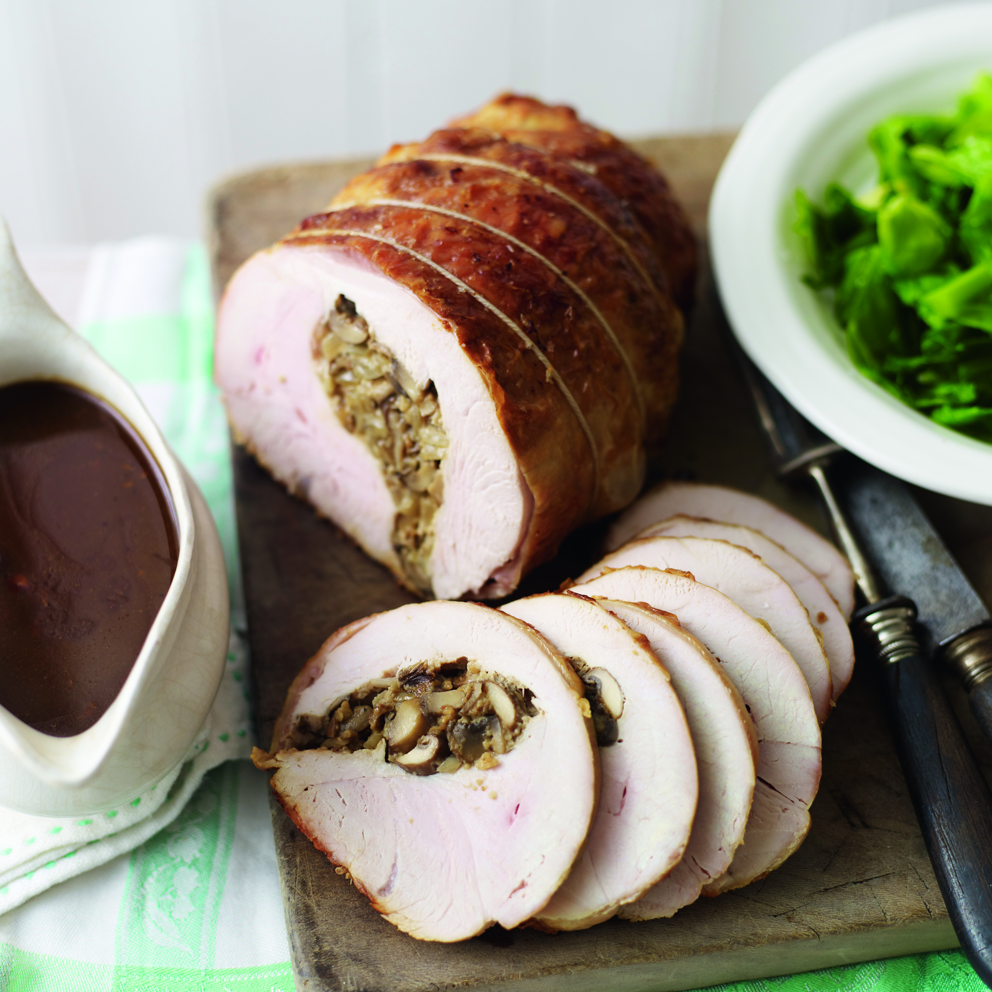 Stuffed turkey breast with wild mushrooms and Madeira recipe Stuffed turkey breast with wild mushrooms and Madeira recipe