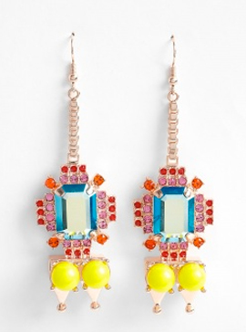 Mawi Pyramid and Gemstone Drop Earrings Mawi Pyramid and Gemstone Drop Earrings