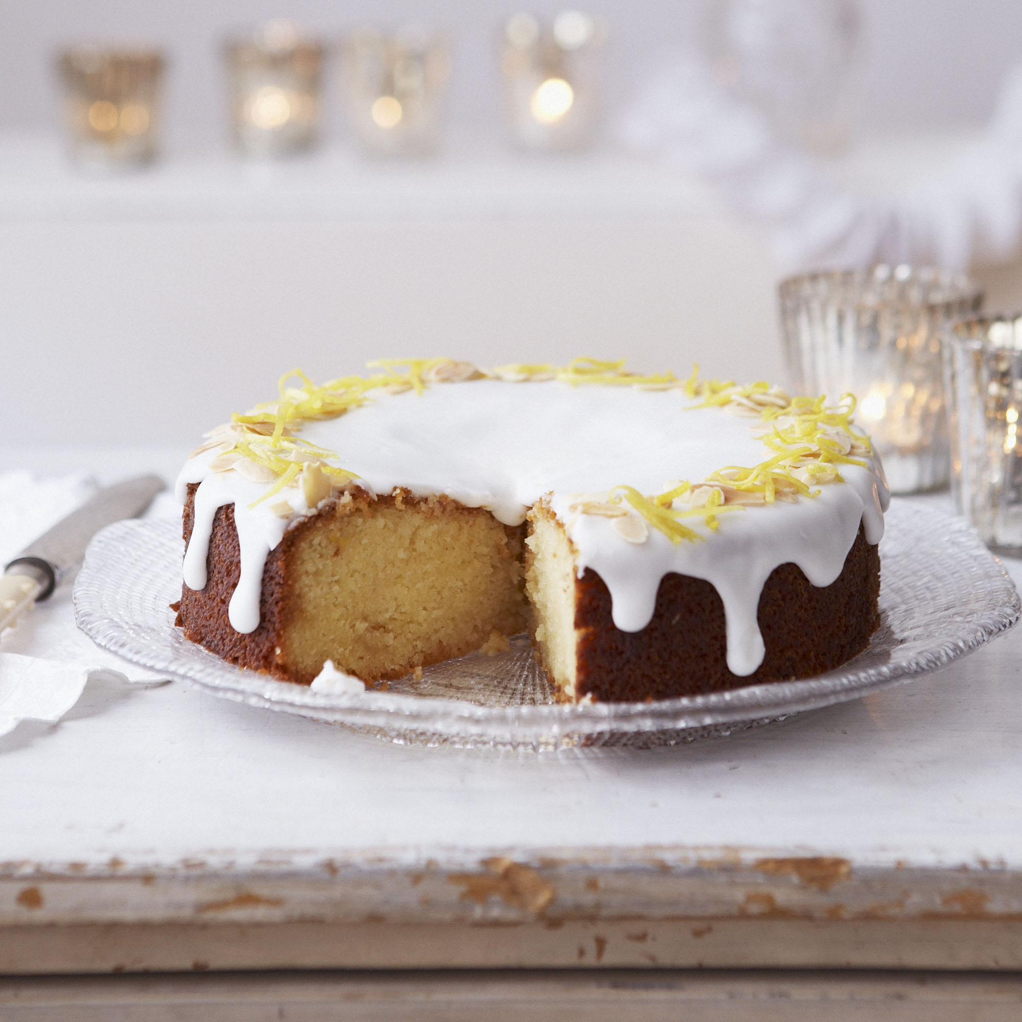 Lemon and Marzipan Drizzle Cake Lemon and Marzipan Drizzle Cake