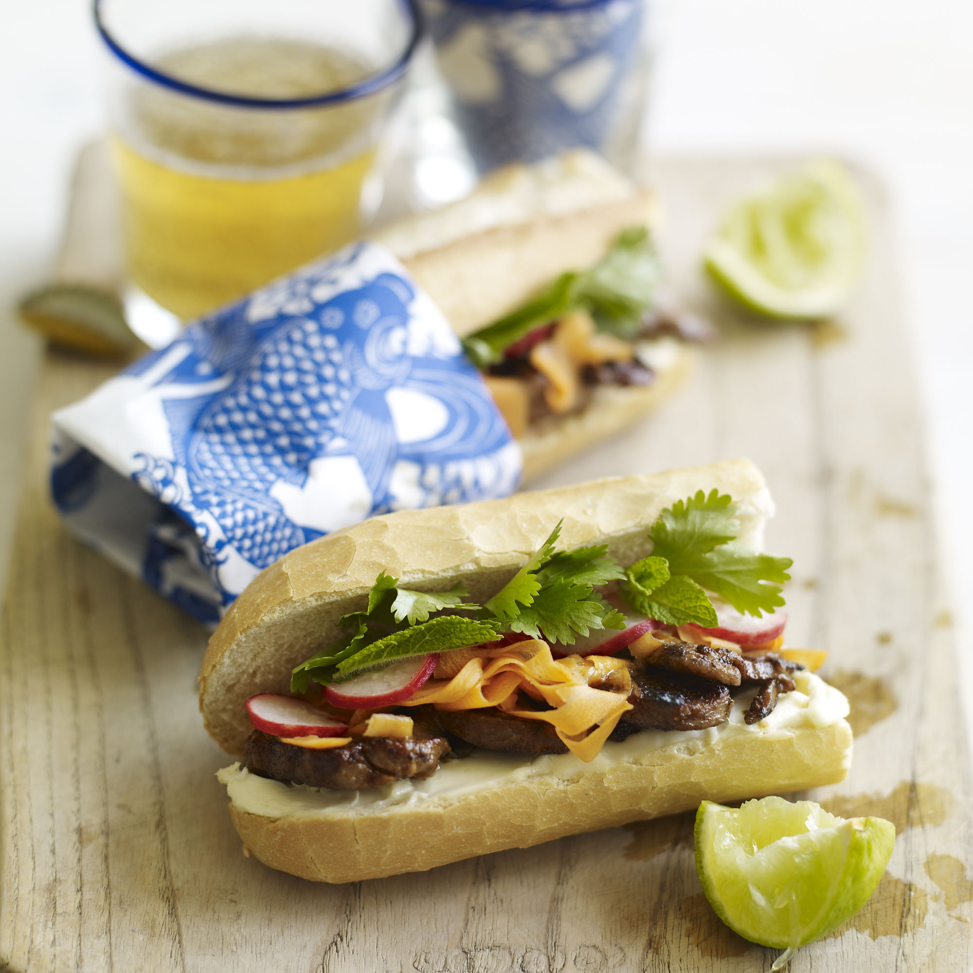 Vietnamese charred pork baguette with pickled veg recipe Vietnamese charred pork baguette with pickled veg recipe
