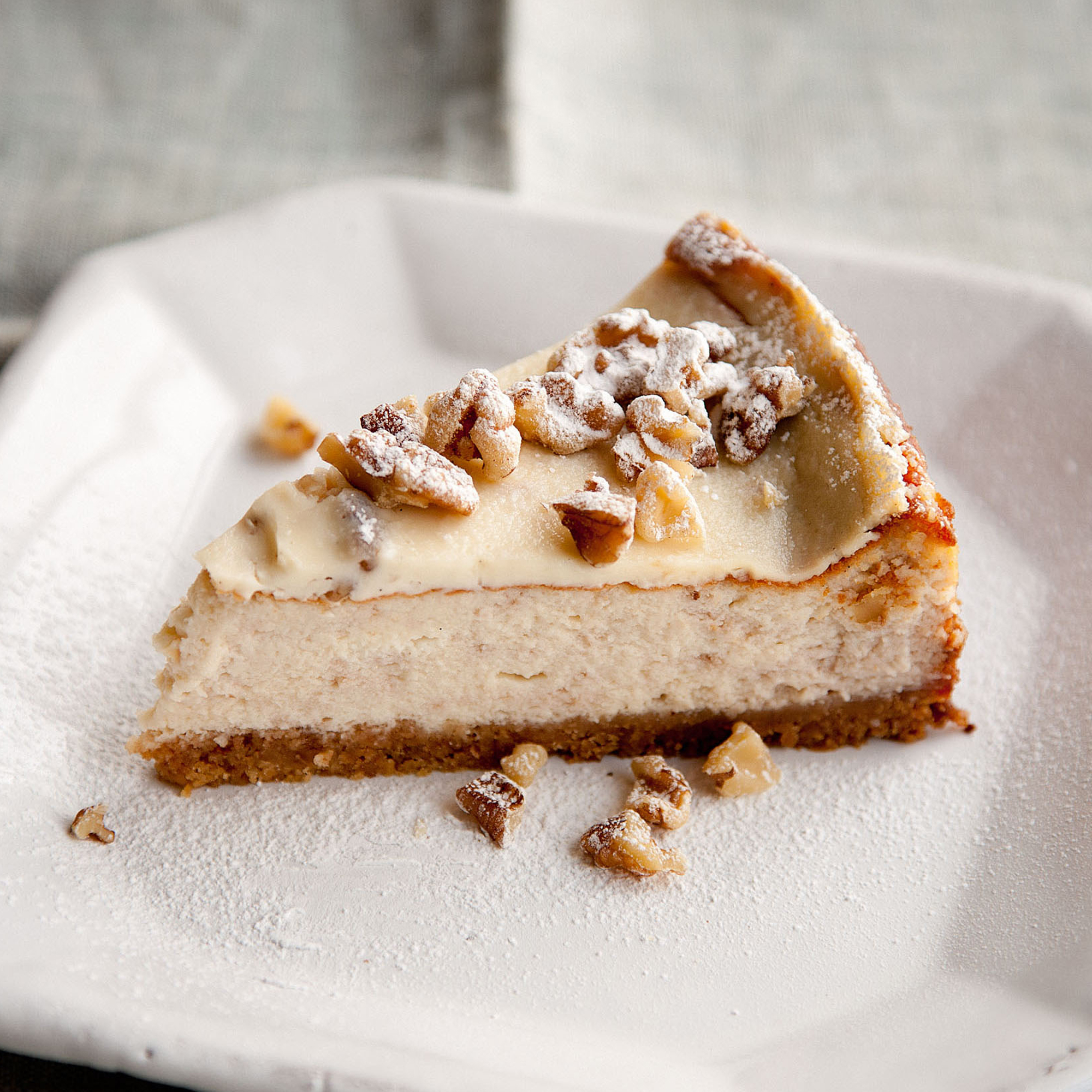 Maple and walnut cheesecake recipe