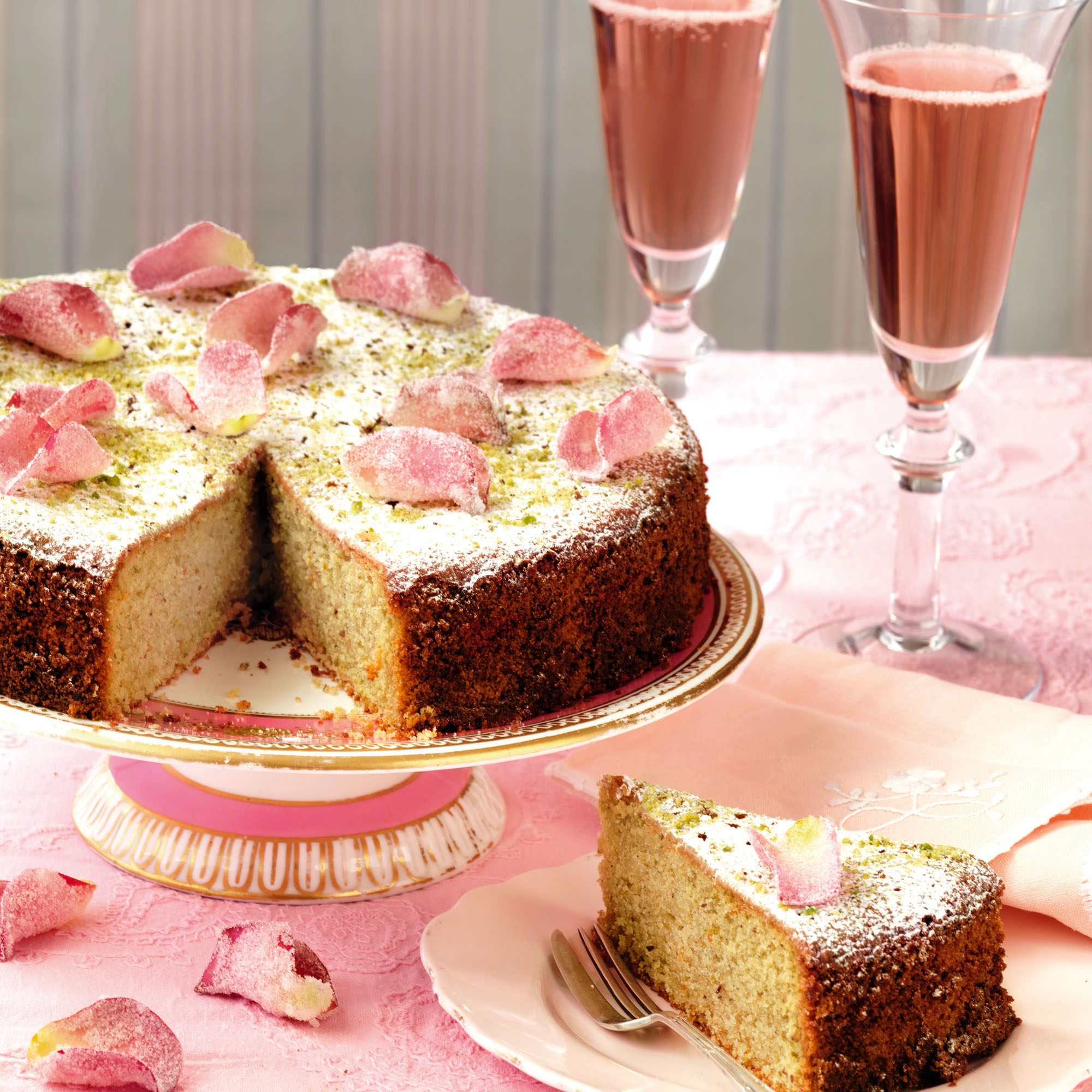 Pistachio and Rose-Water Cake Pistachio and Rose-Water Cake