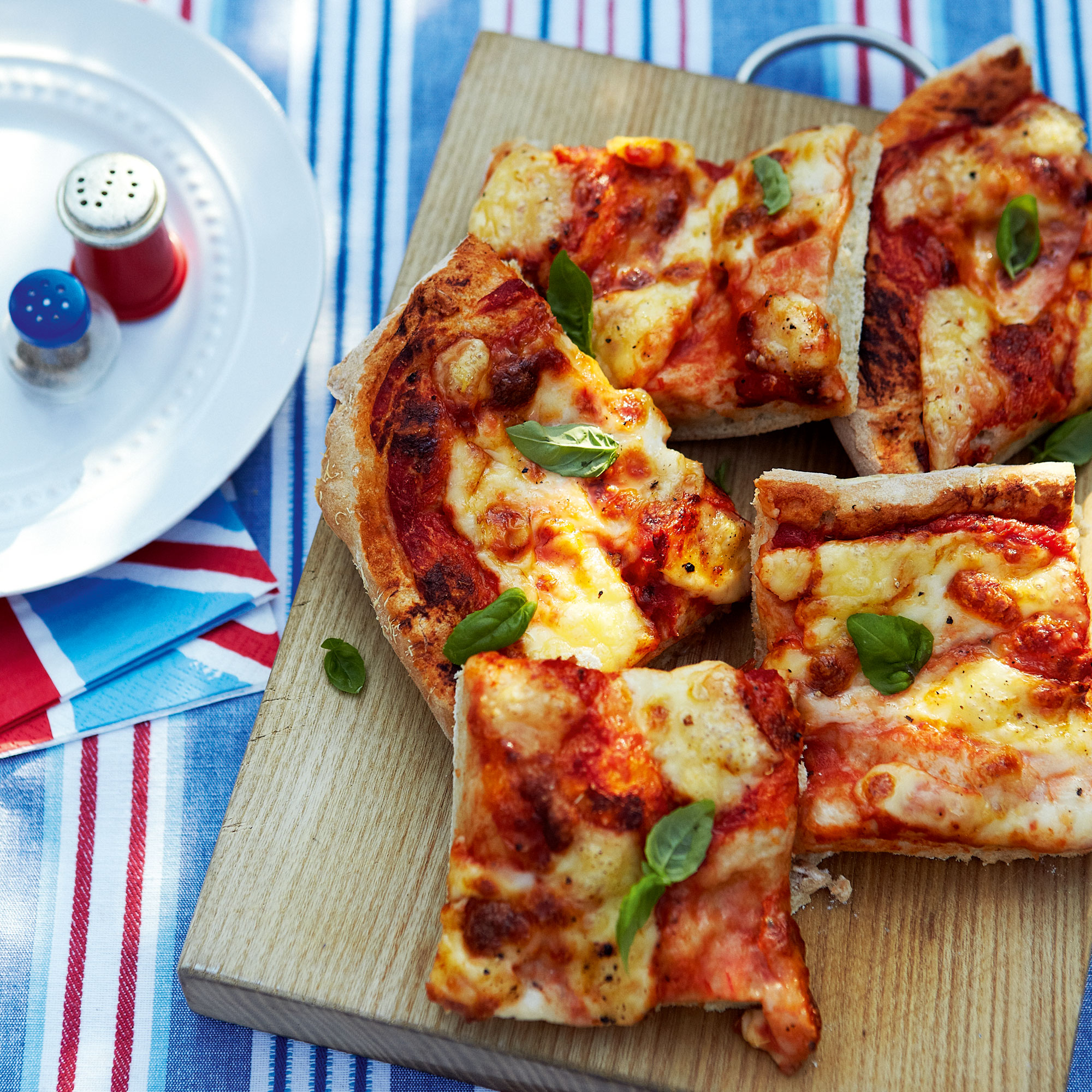 Three-Cheese and Tomato Pizza Three-Cheese and Tomato Pizza