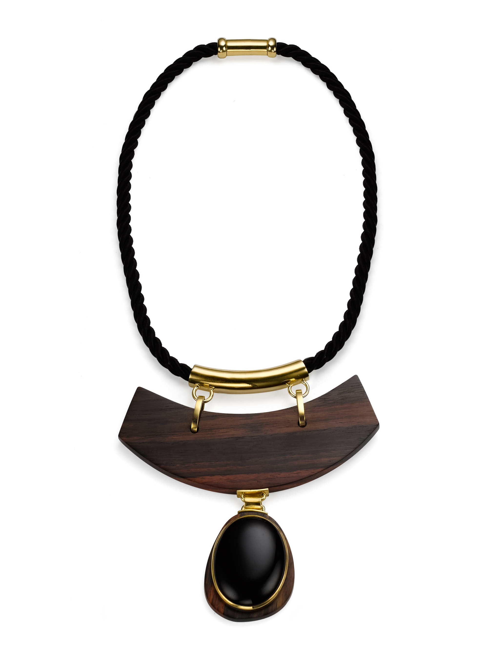 The Branch Semi-Precious Rosewood Statement Necklace 