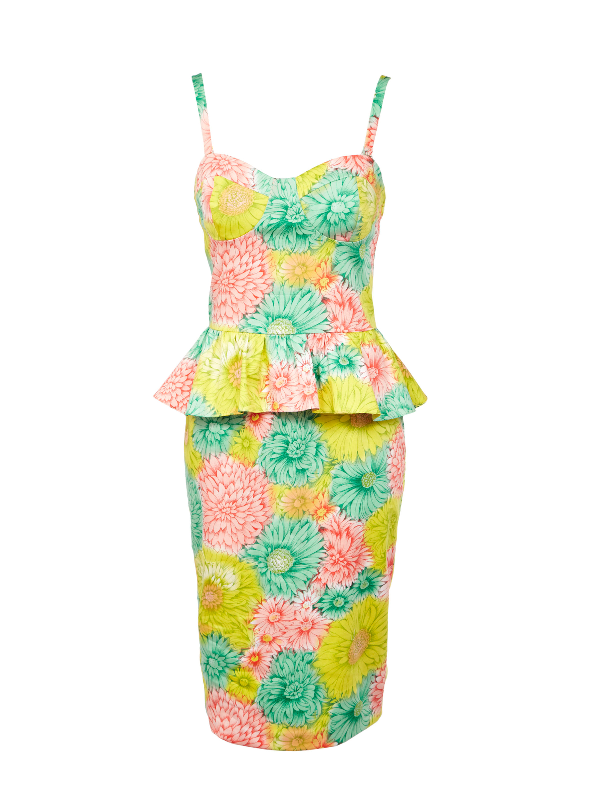 ASOS Peplum Dress in Darling Buds Print ASOS Peplum Dress in Darling Buds Print