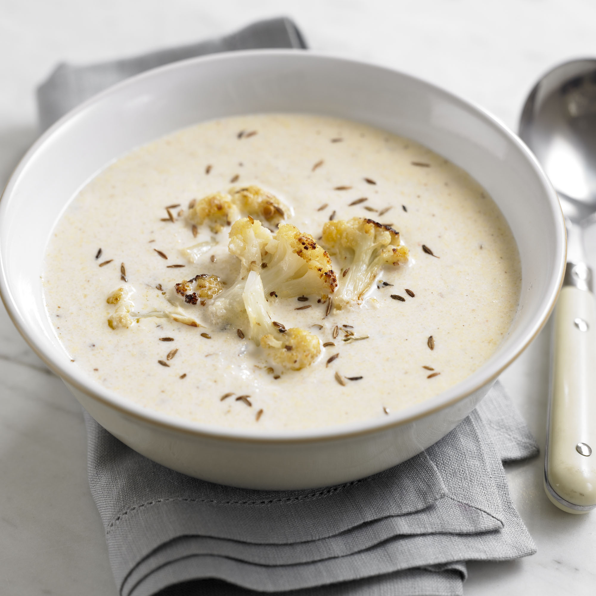 Roasted spiced cauliflower soup recipe Roasted spiced cauliflower soup recipe