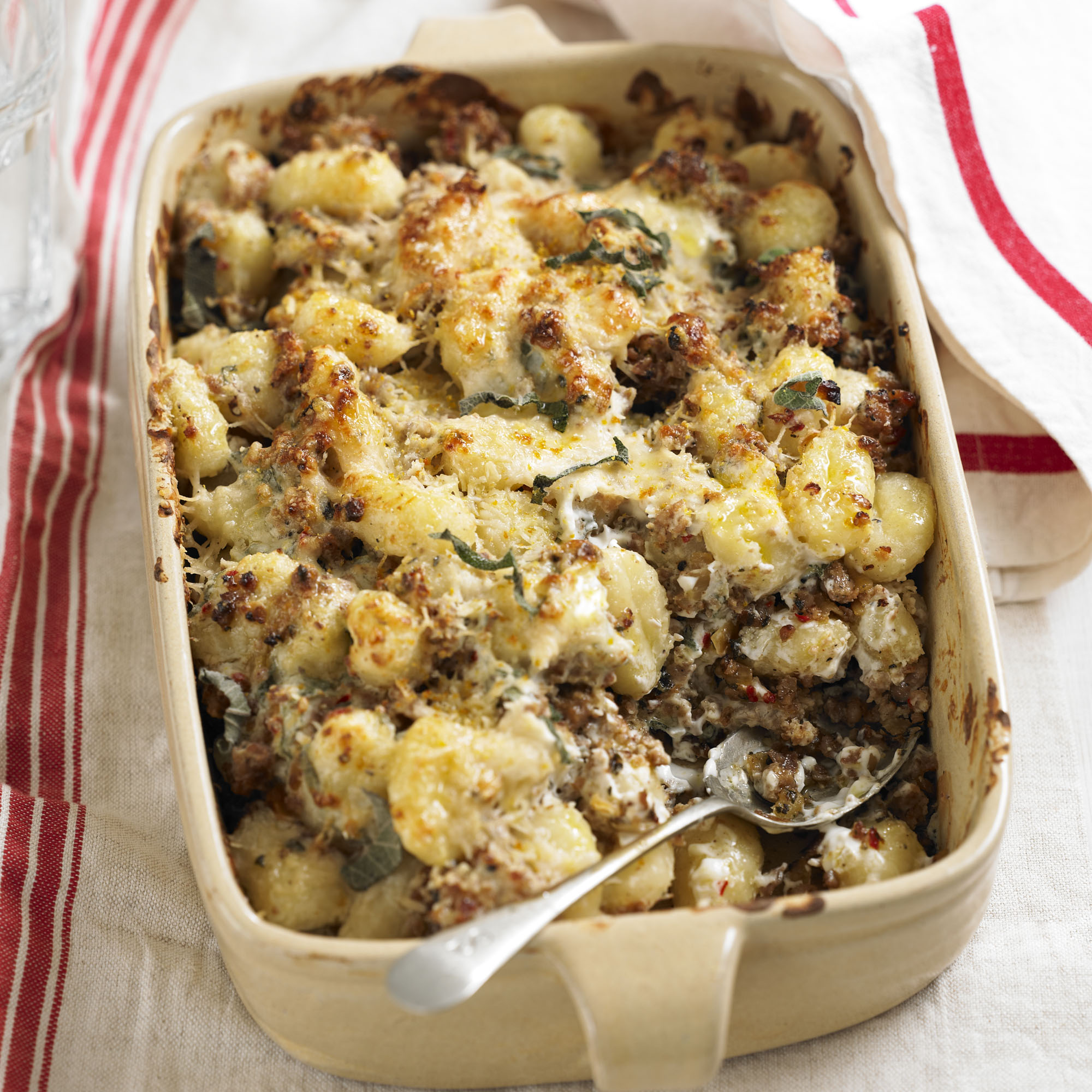 Garlic, chilli & sausage baked gnocchi recipe Garlic, chilli & sausage baked gnocchi recipe