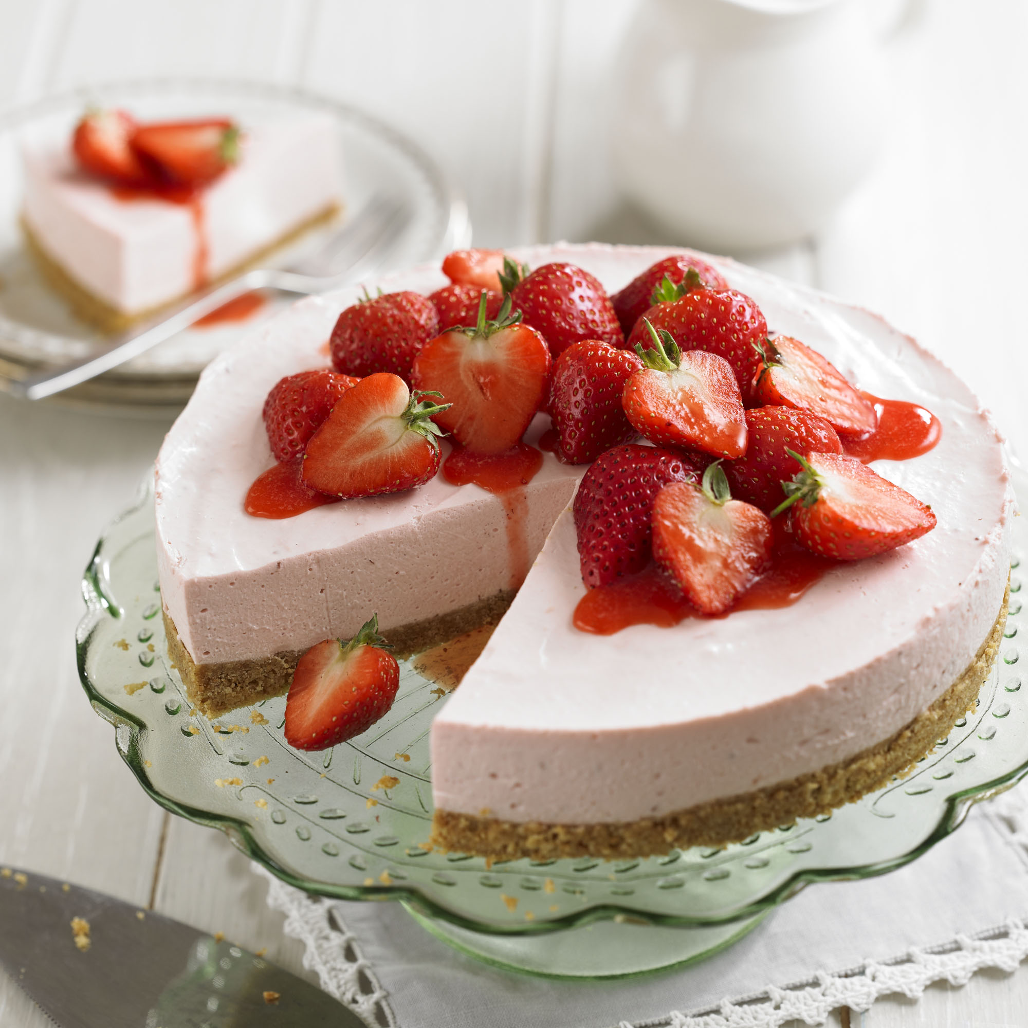Strawberry cheesecake with strawberry sauce recipe