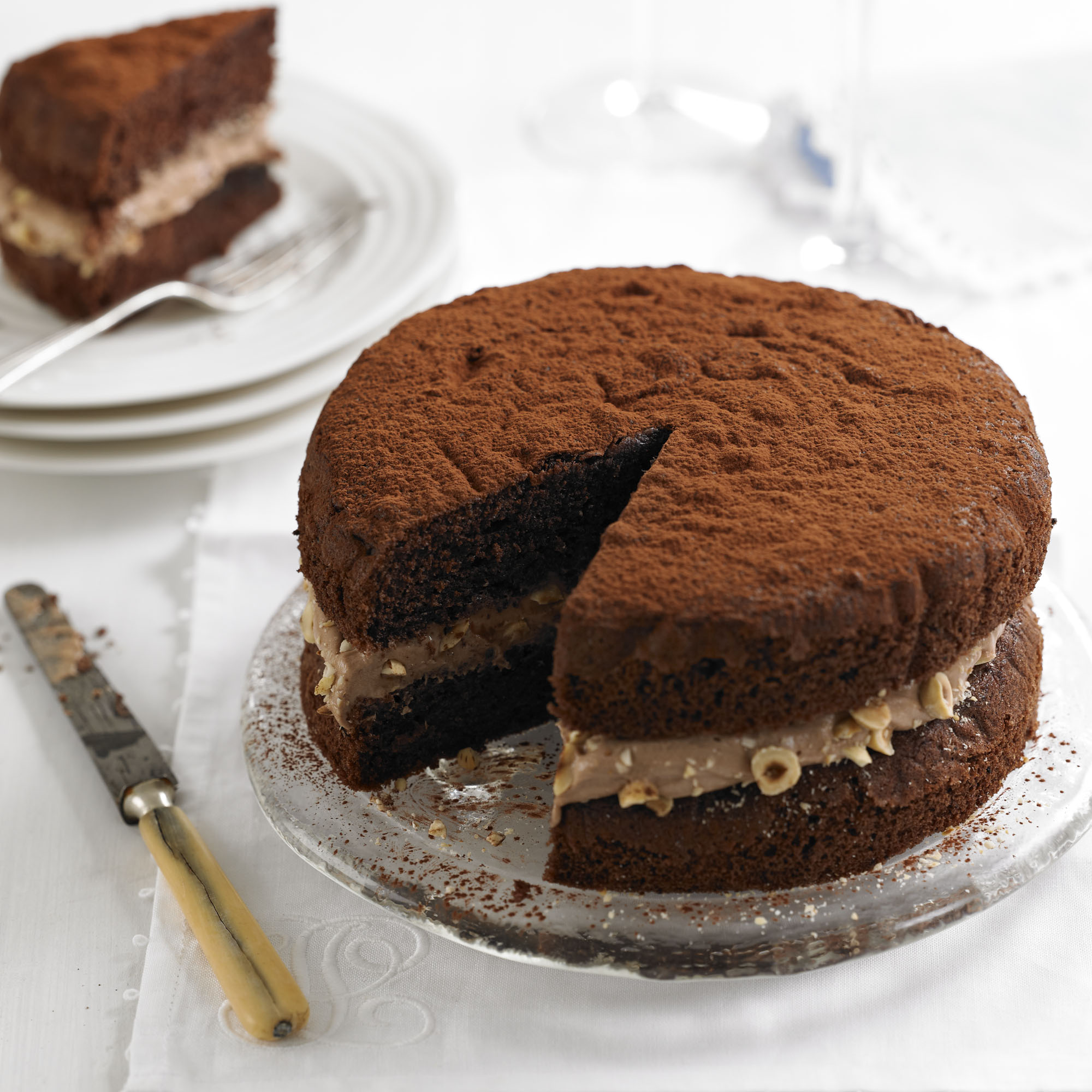 Chocolate and Hazelnut Victoria Sandwich Chocolate & hazelnut victoria sandwich recipe-cake recipes-recipe ideas-new recipes-woman and home