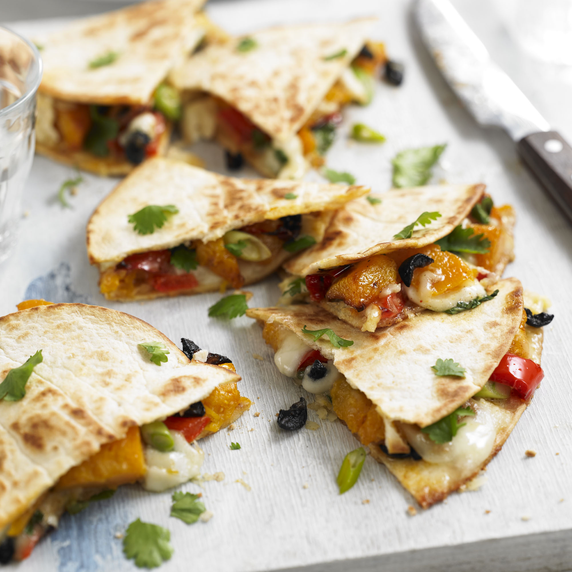 Chilli & butternut squash quesadillas recipe Chilli & butternut squash quesadillas recipe