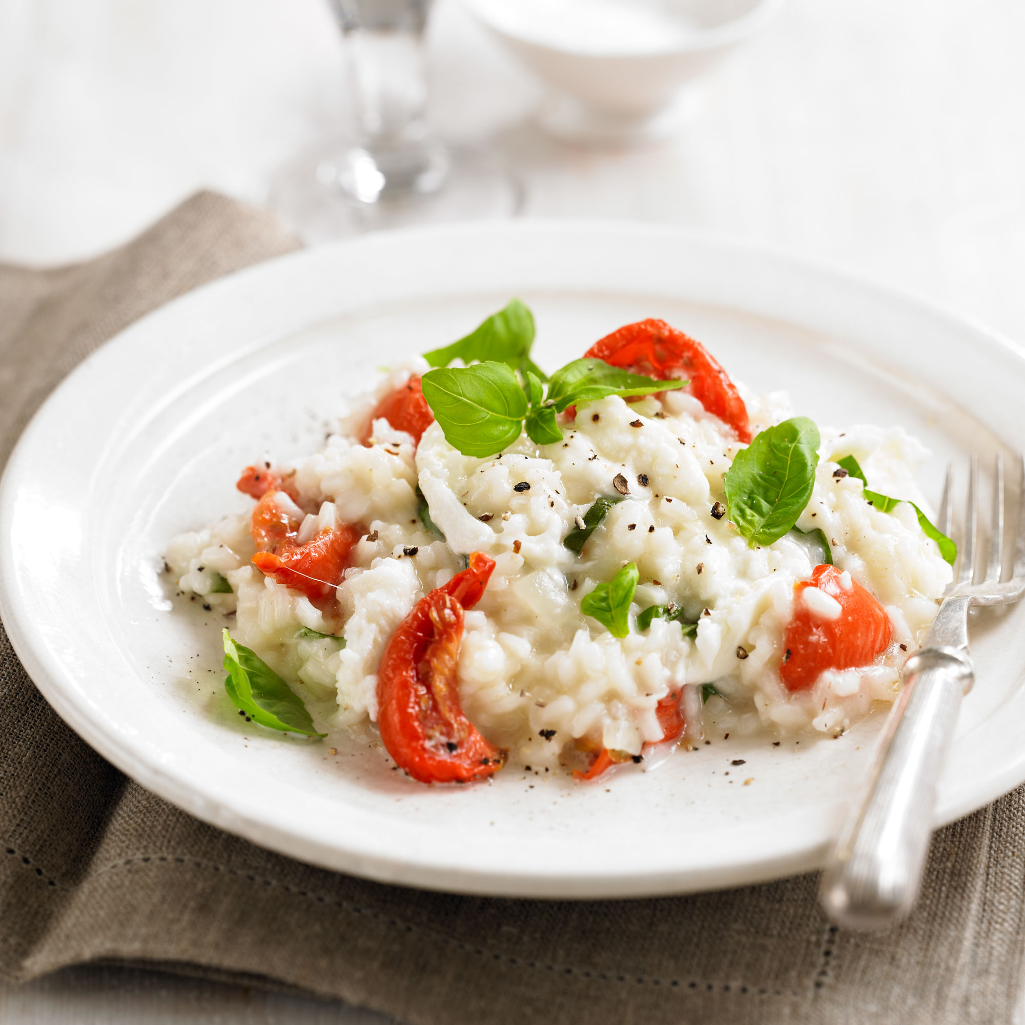 Mozzarella and Tomato Risotto with Basil Mozzarella & tomato risotto with basil recipe-recipe ideas-new recipes-woman and home