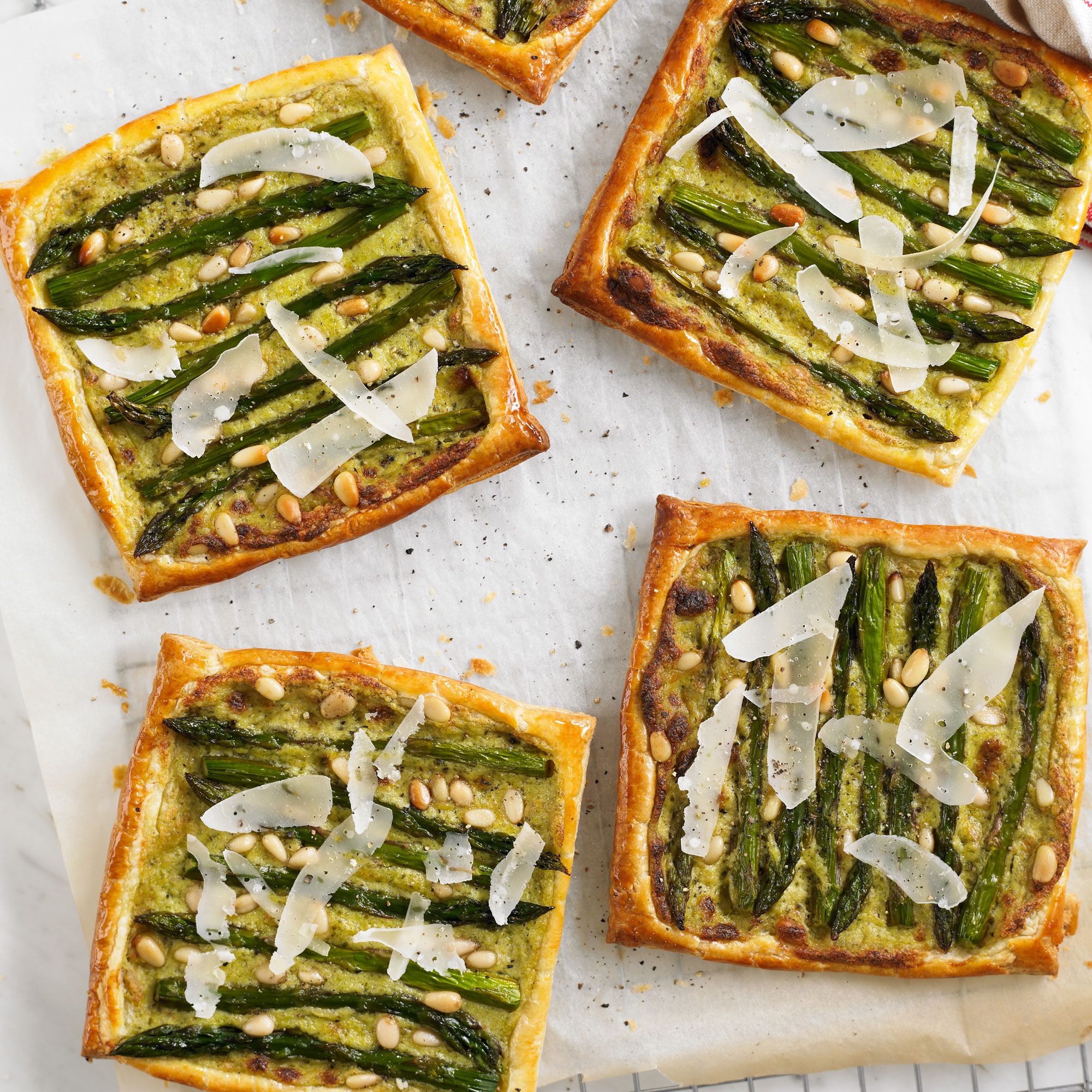 Asparagus & pesto tarts recipe Asparagus & pesto tarts recipe
