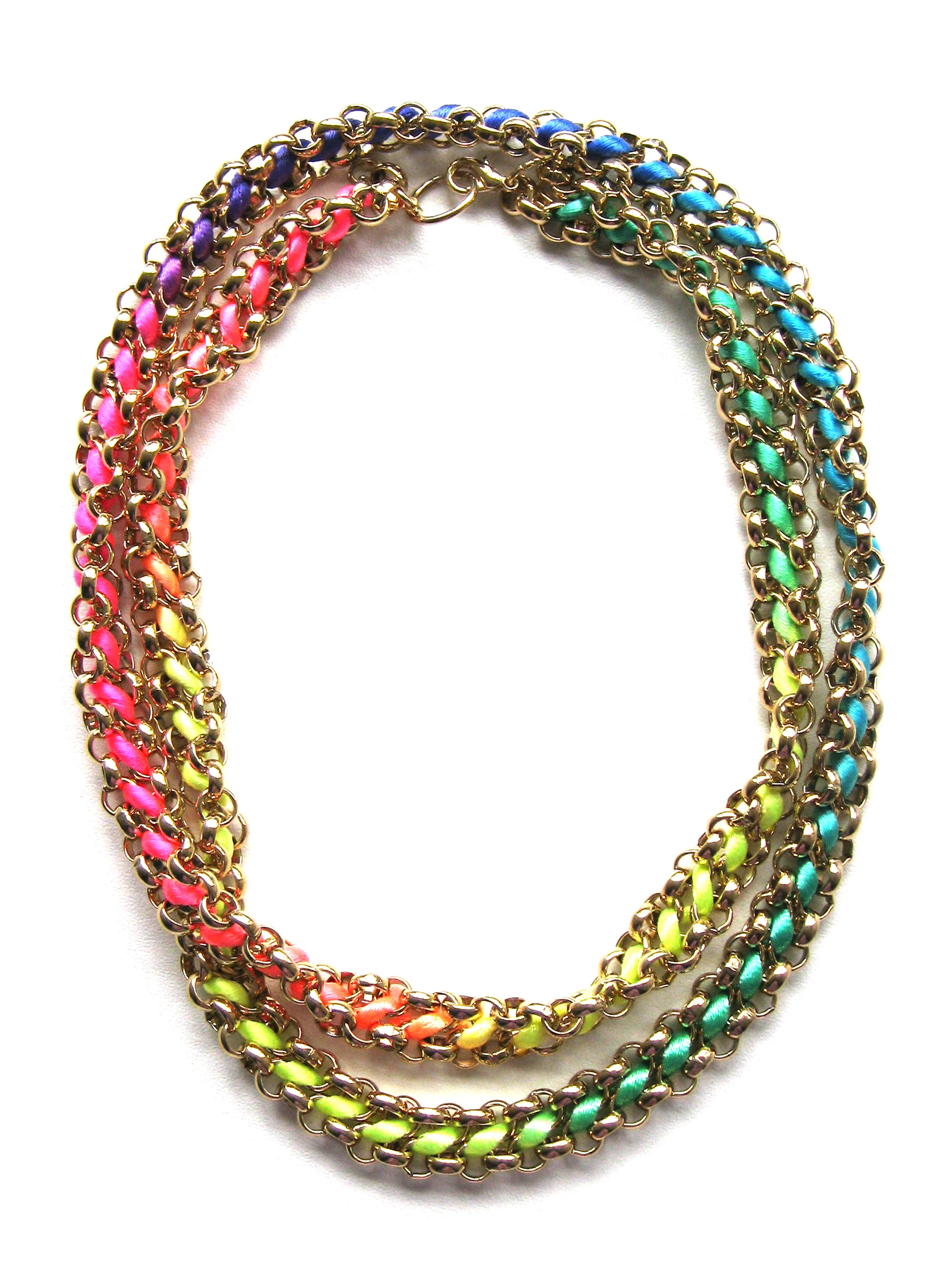 YUEN London at Boticca.com Neon Kumihimo Necklace