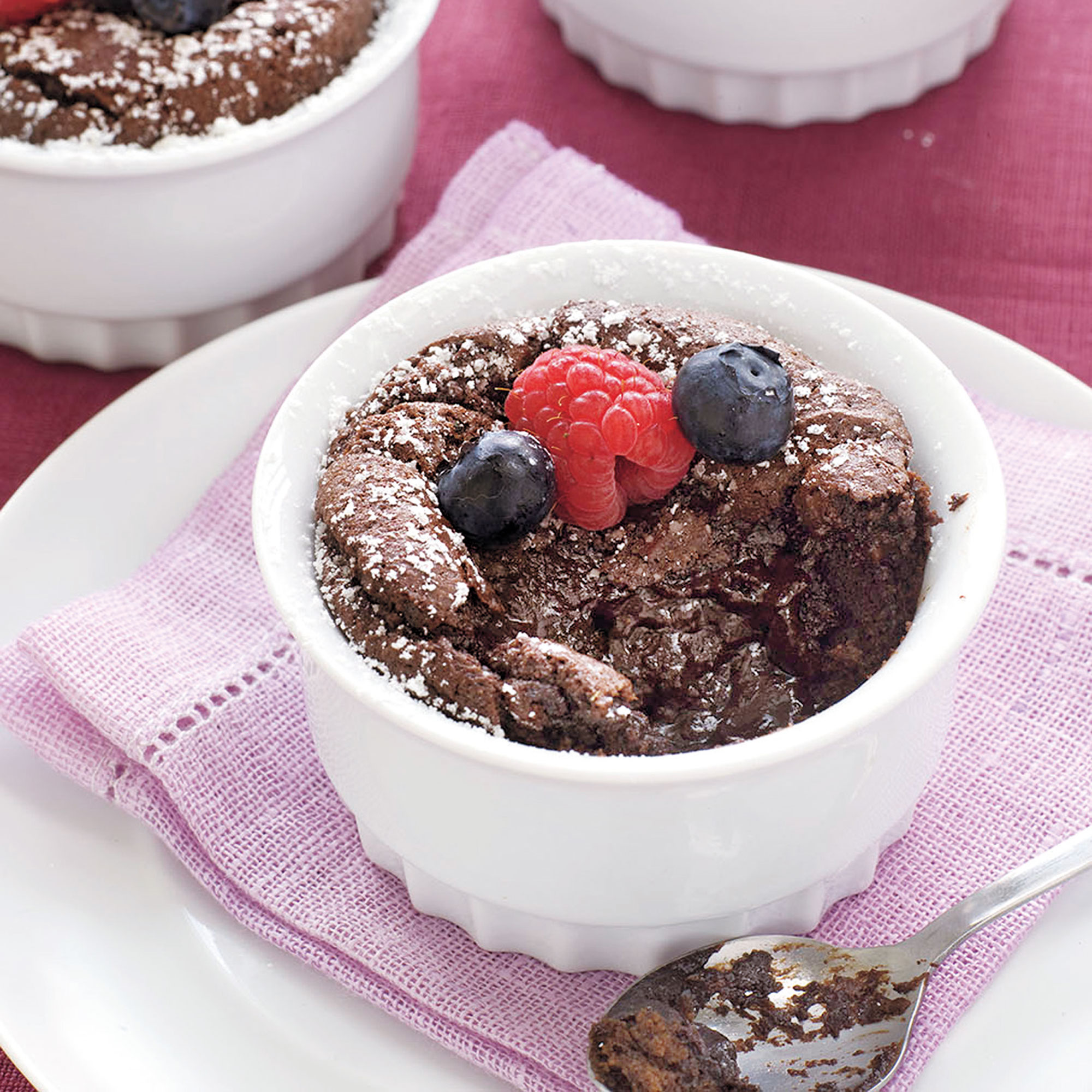 Carb Lover's mini chocolate-cinnamon molten cakes Carb Lover's mini chocolate-cinnamon molten cakes
