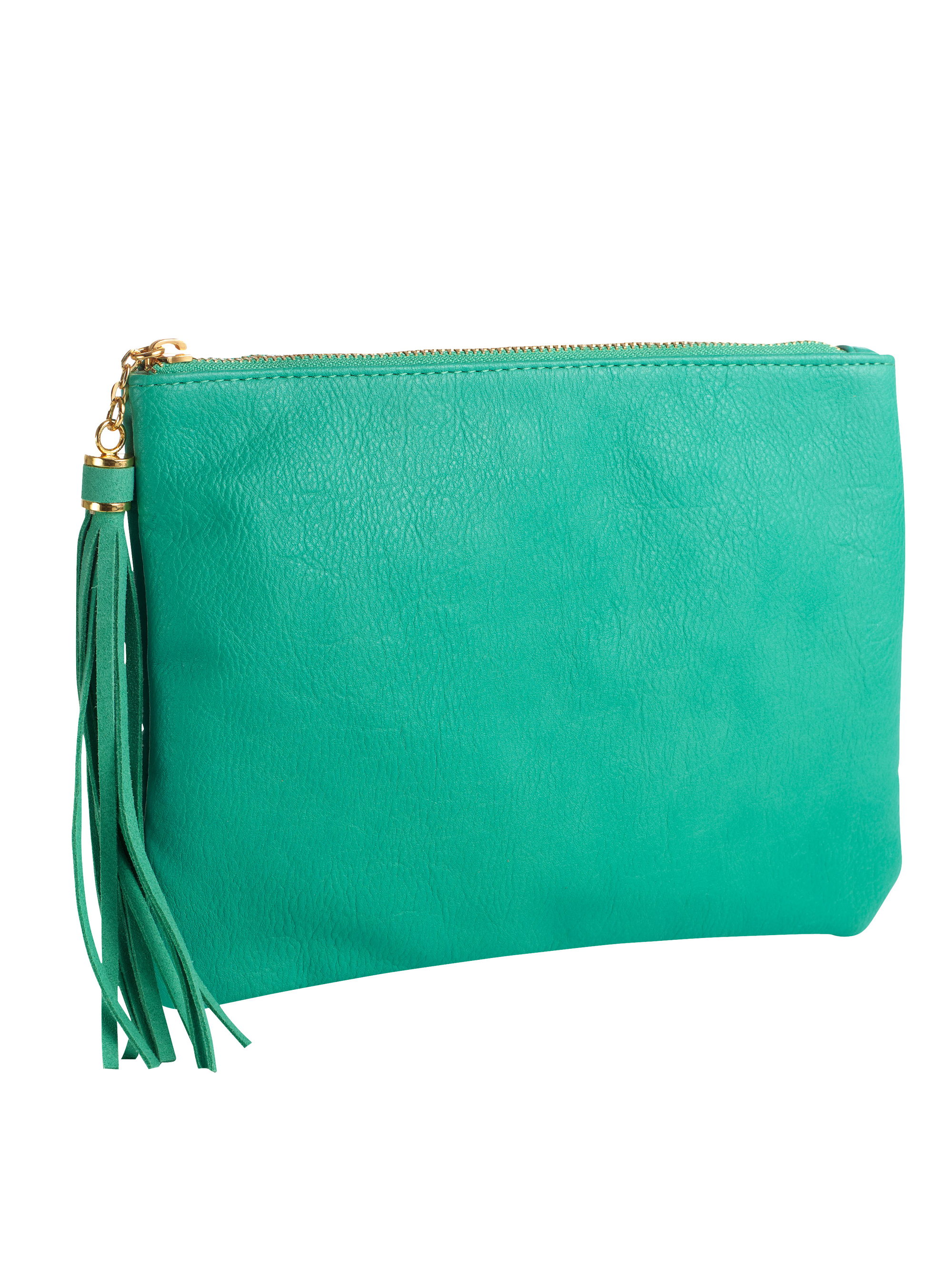 Accessorize Suede Tassel Zip Top Clutch Accessorize Suede Tassel Zip Top Clutch