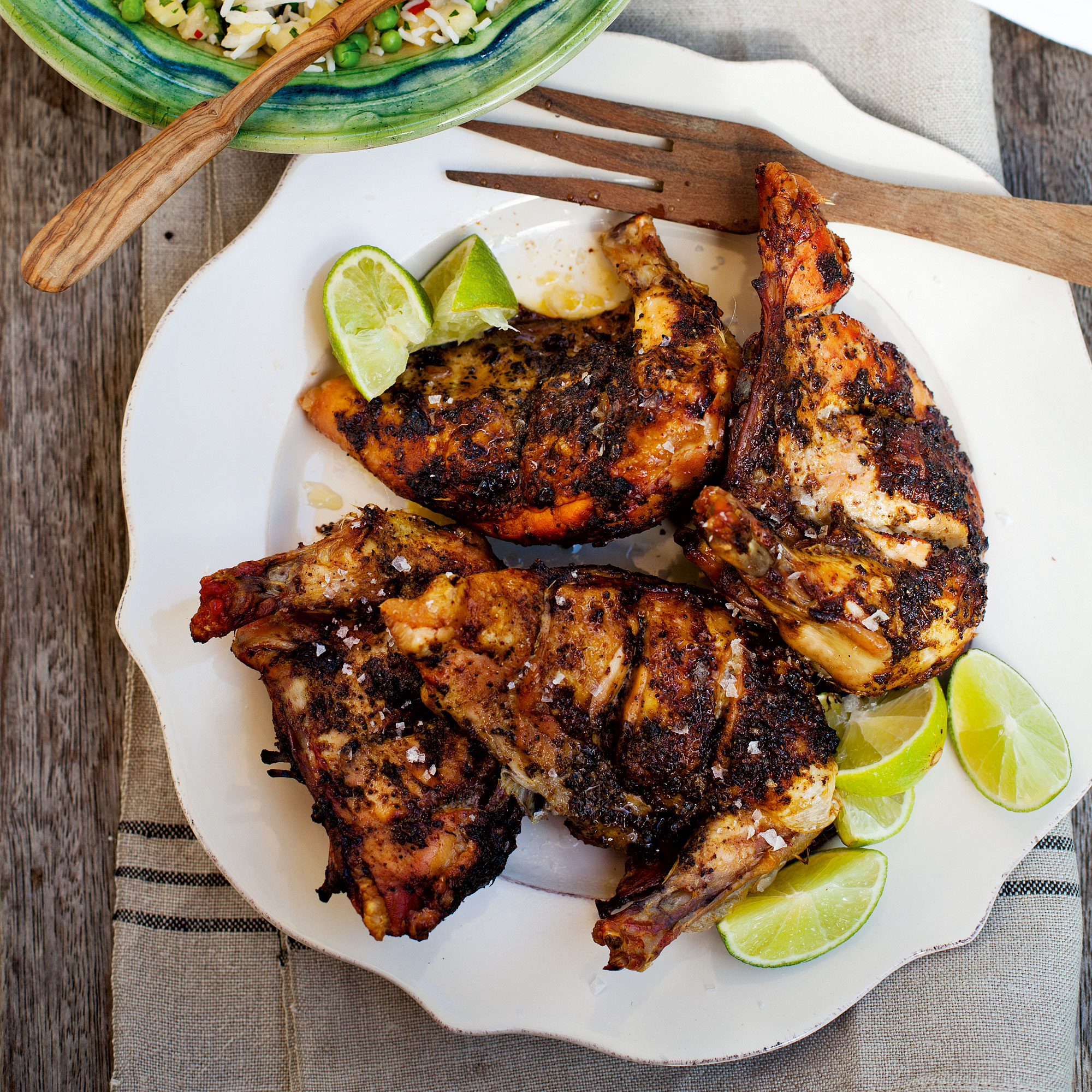 Spicy Jamaican jerk chicken and rice
