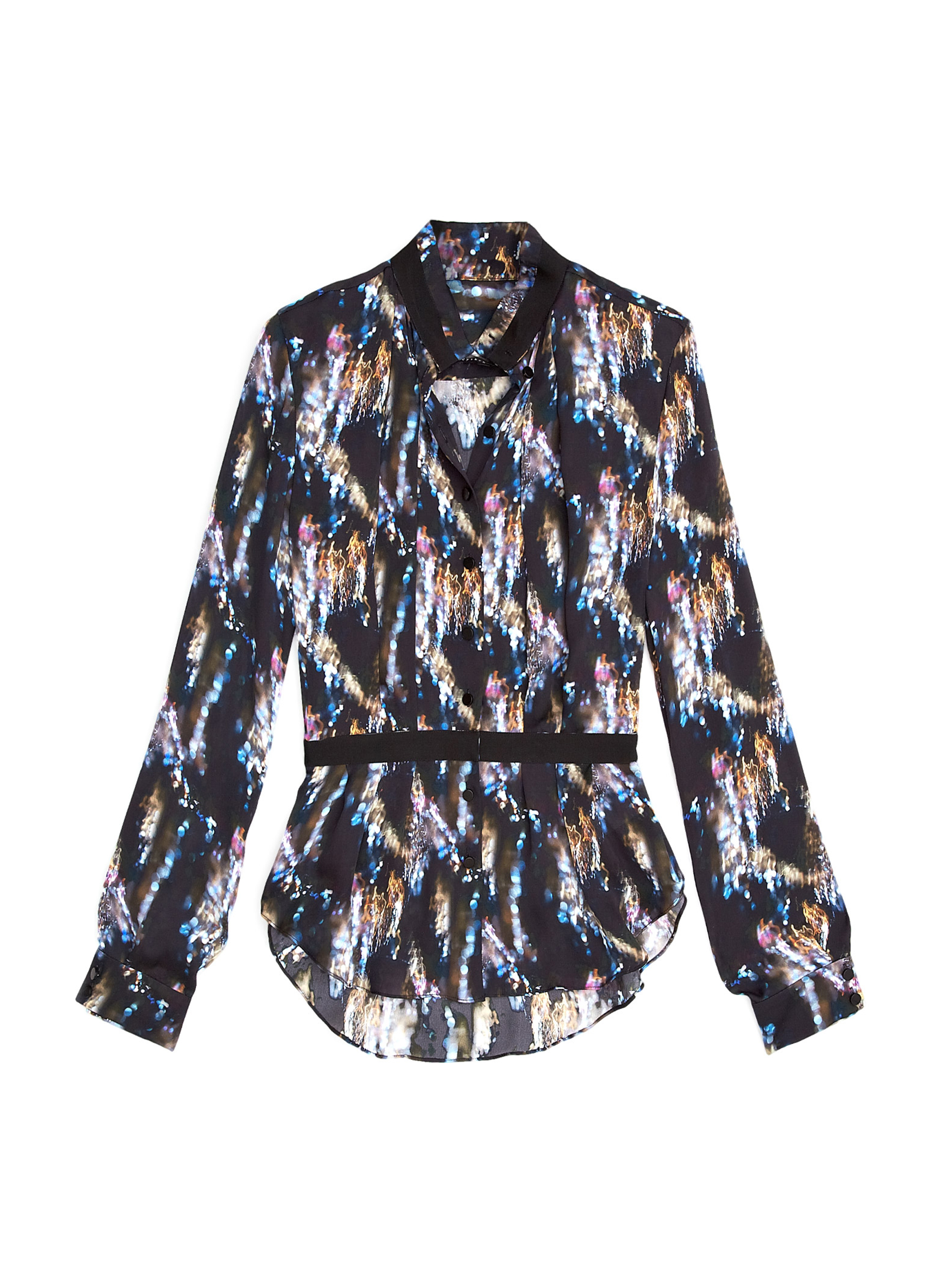 Theyskens' Theory ICrystal Print Silk Shirt