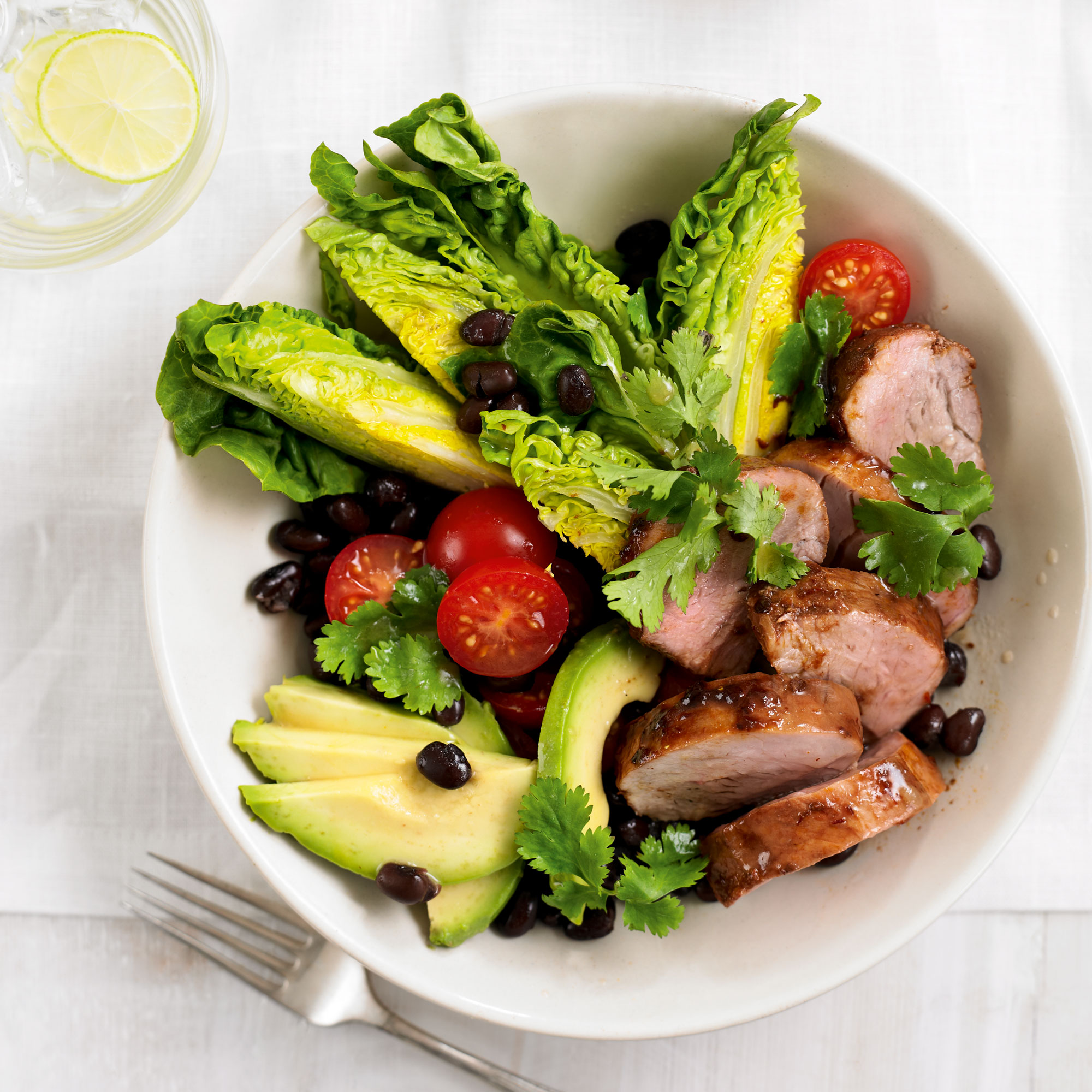 Pork tenderloin salad with lime dressing Pork tenderloin salad with lime dressing