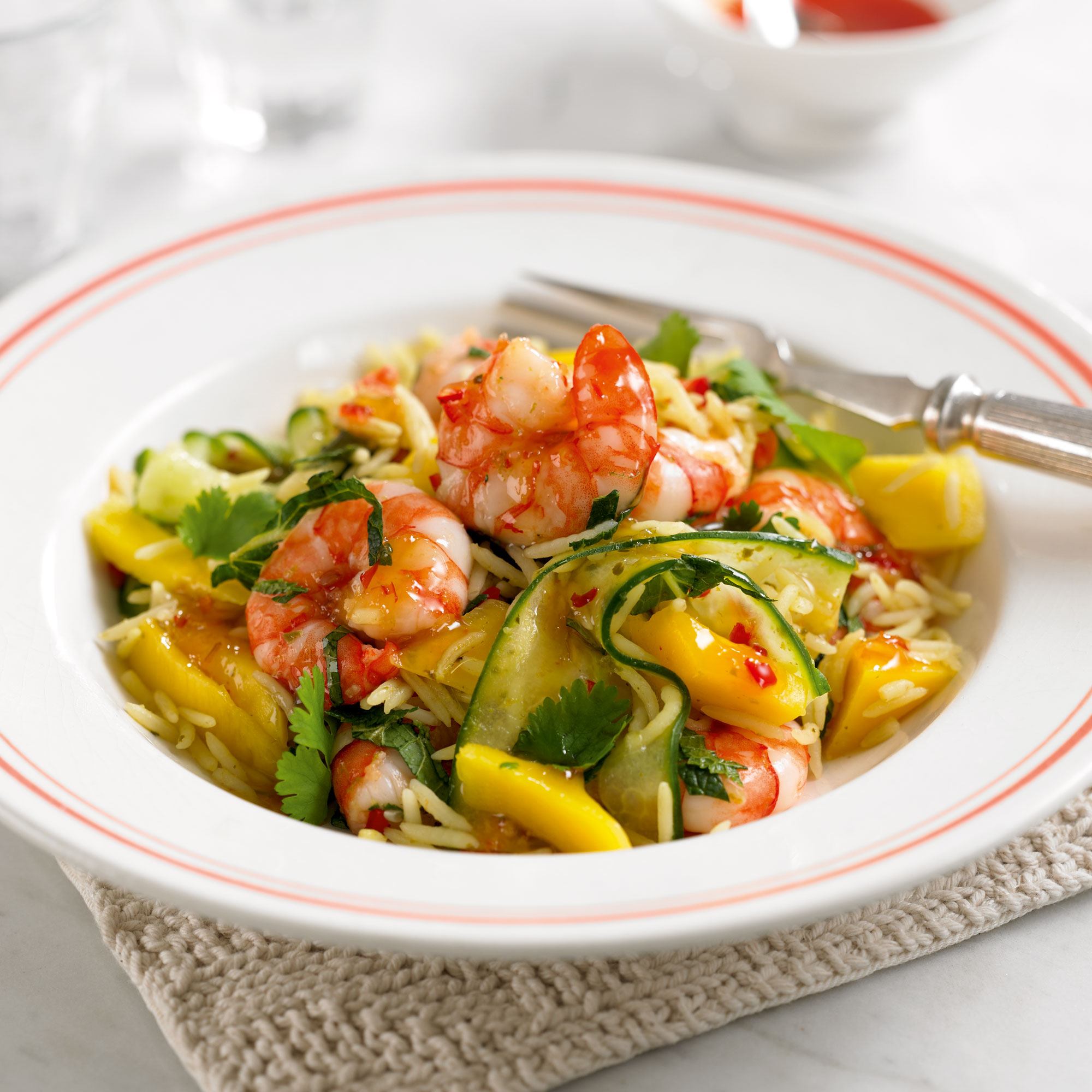 Prawn and mango rice salad Prawn and mango rice salad