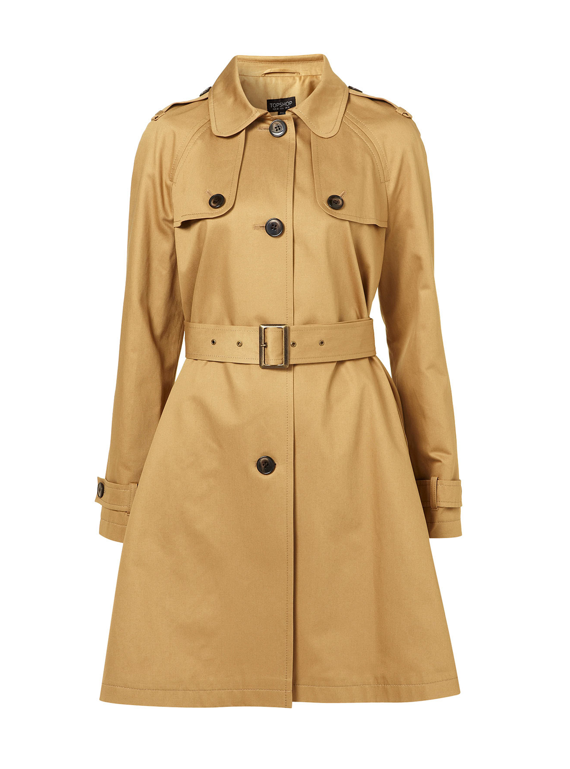 Topshop A-Line Peter Pan Collar Trench