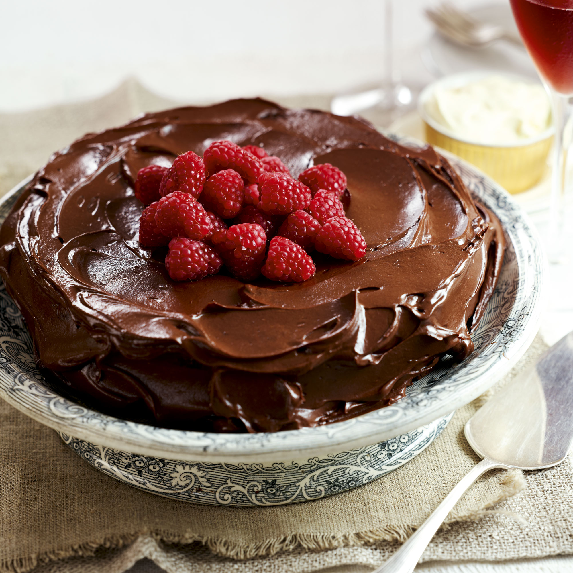 Dark chocolate and almond torte 