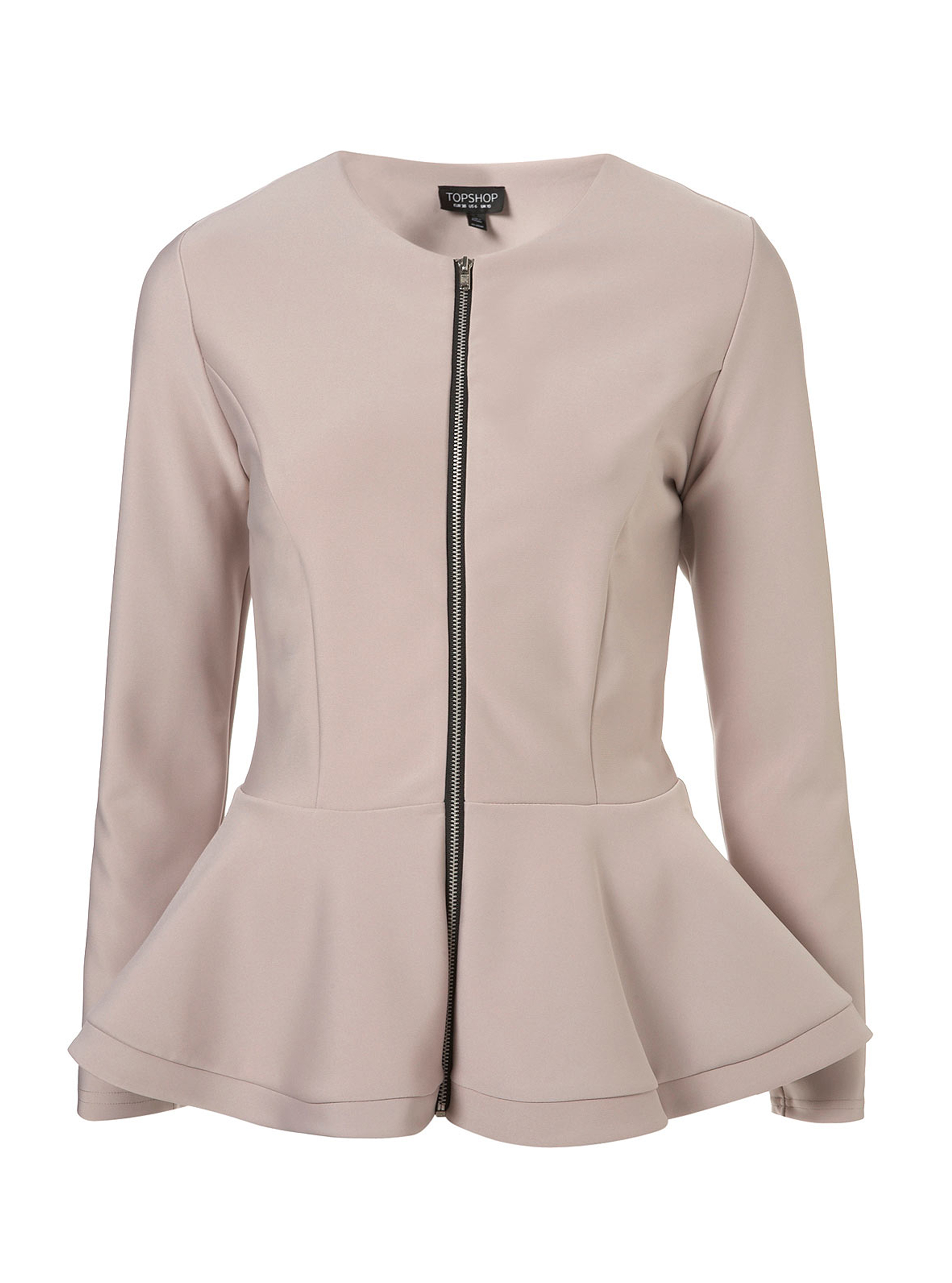 Topshop Scuba Peplum Jacket