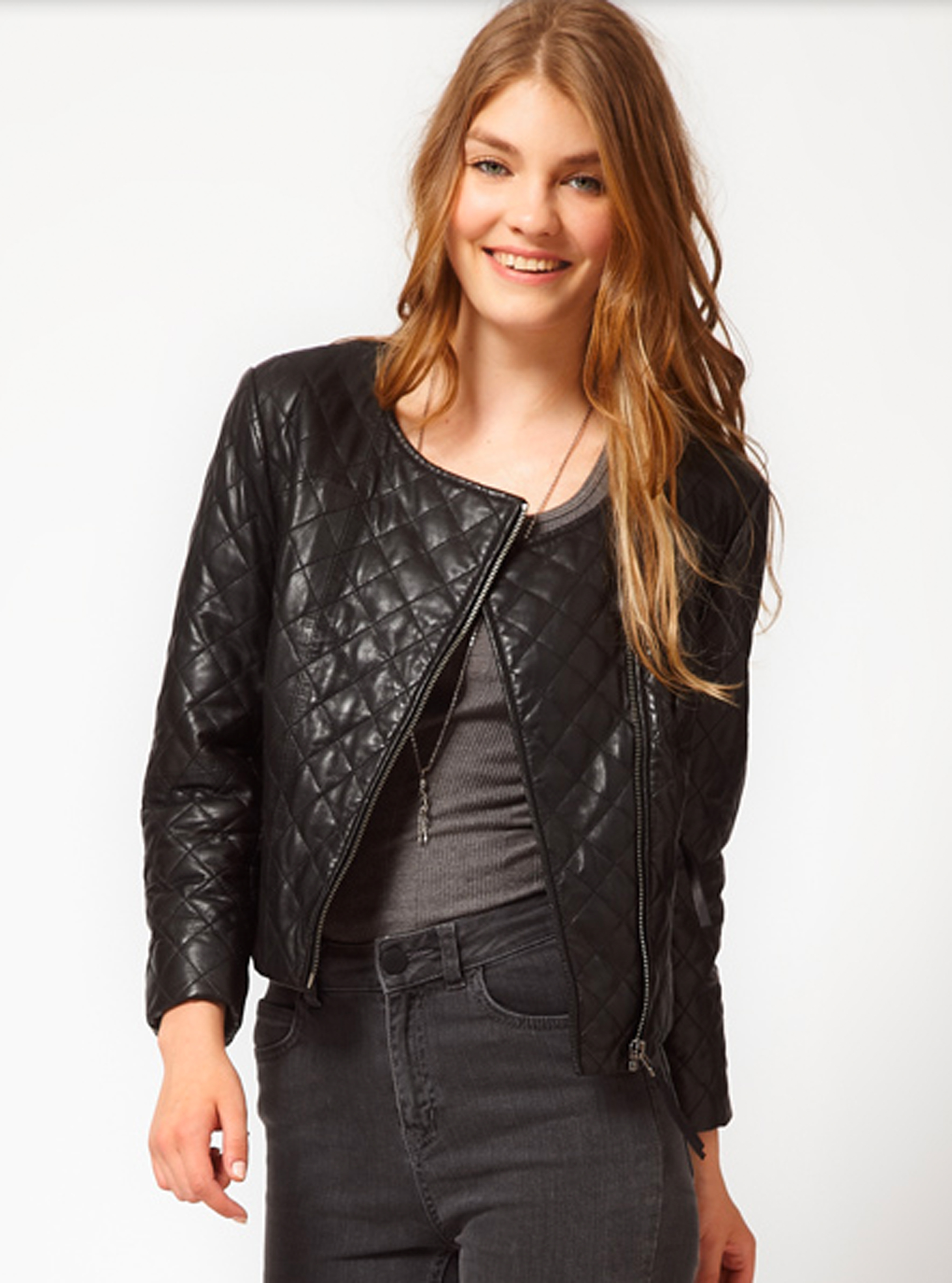 Urbancode at Asos quilted biker (£95, was £200) urbancode asos quilted biker jacket-best biker jackets