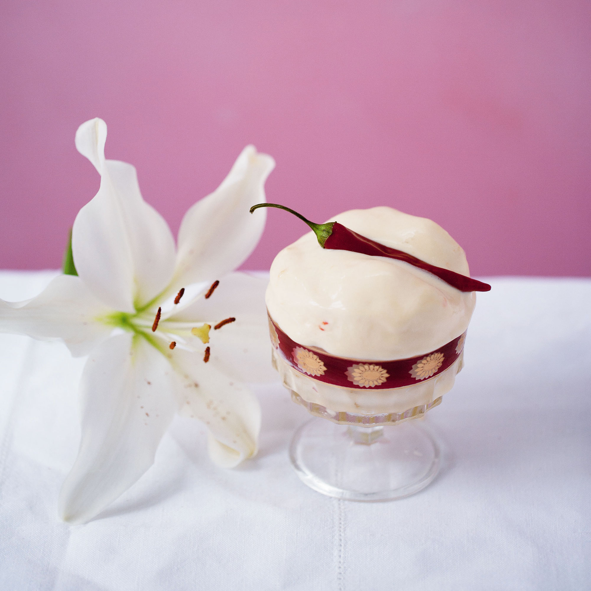 Lily Vanilli's Chilli, Ginger and Chamomile Semifreddo Lily Vanilli's Chilli, Ginger and Chamomile Semifreddo
