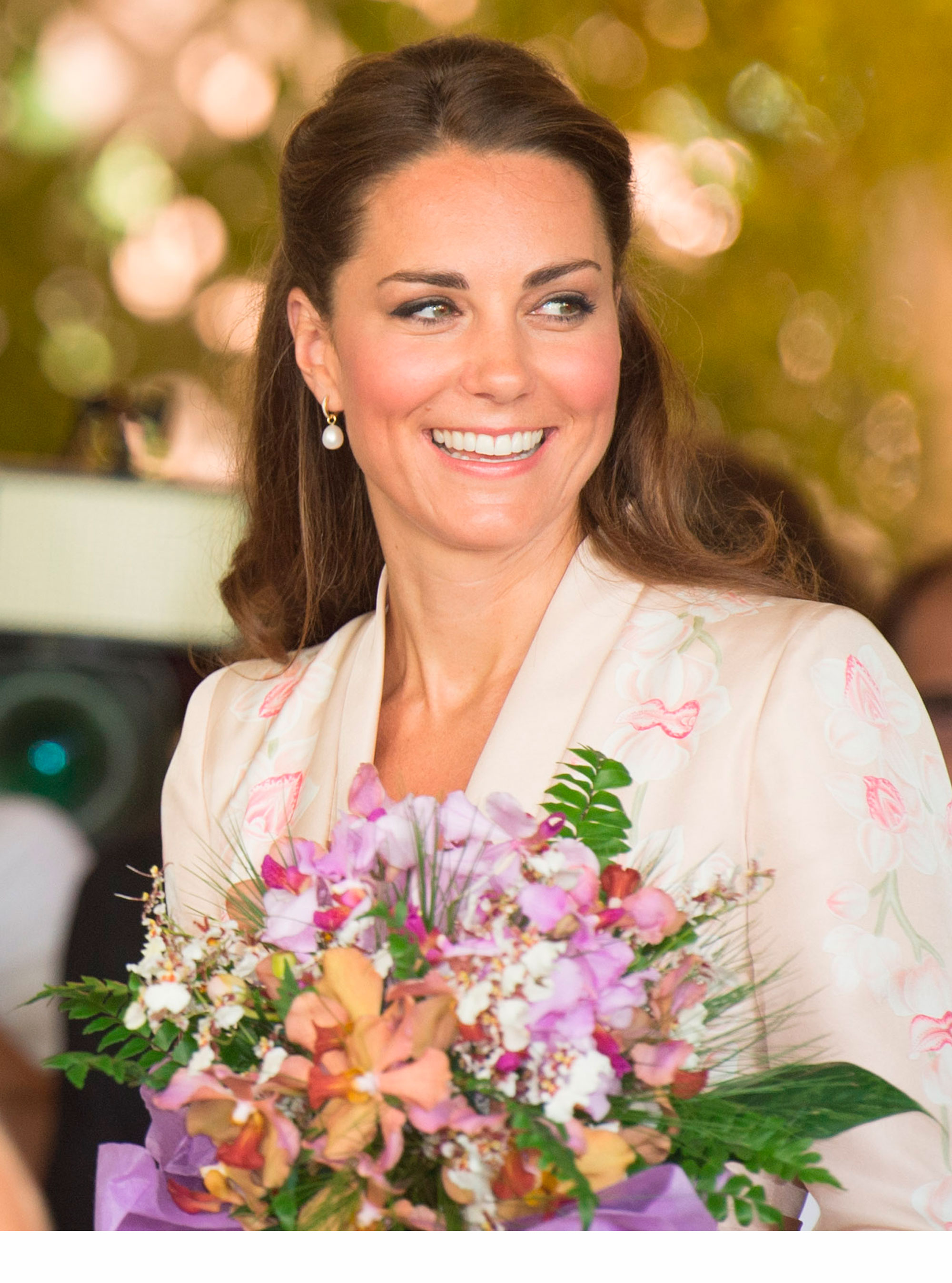Photo of Kate Middleton with flowers