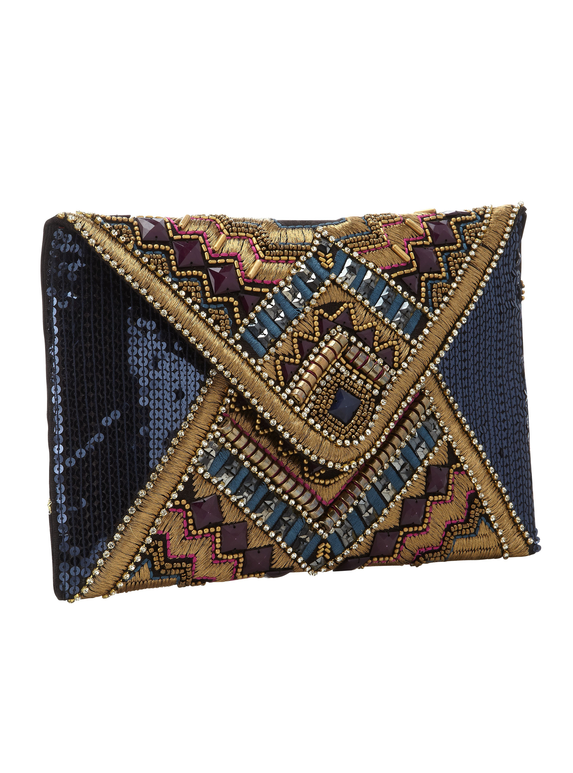 Accessorize Aztec Gem Envelope Clutch