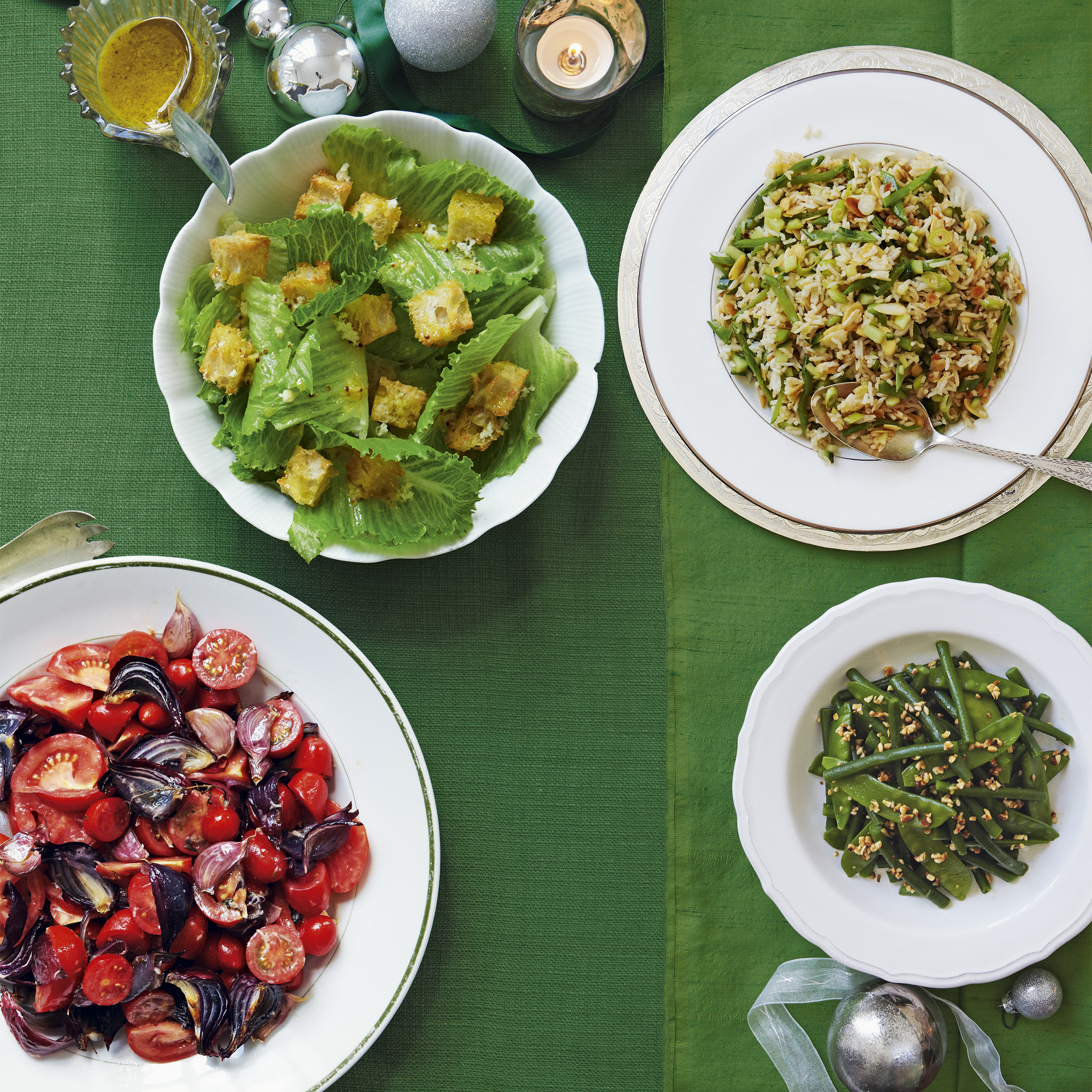 Crunchy green salad with croutons Crunchy green salad with croutons