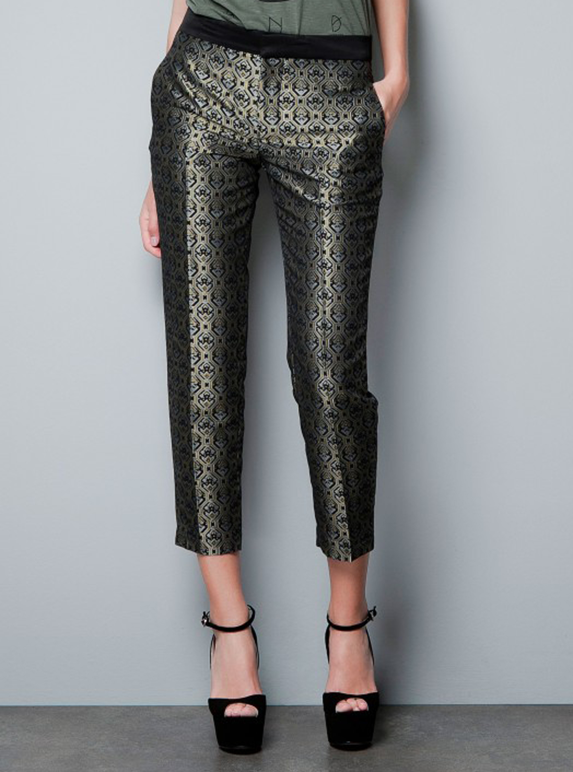 Zara Jacquard Capri Pants Zara Jacquard Capri Pants