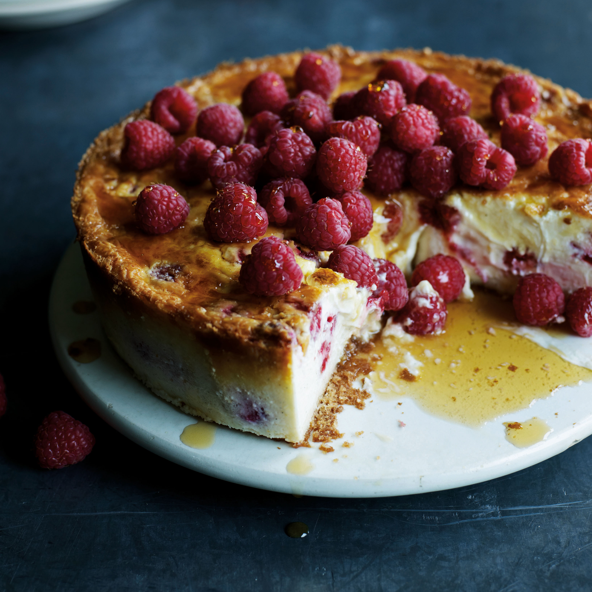 Baked New York Raspberry Cheesecake Baked New York Raspberry Cheesecake