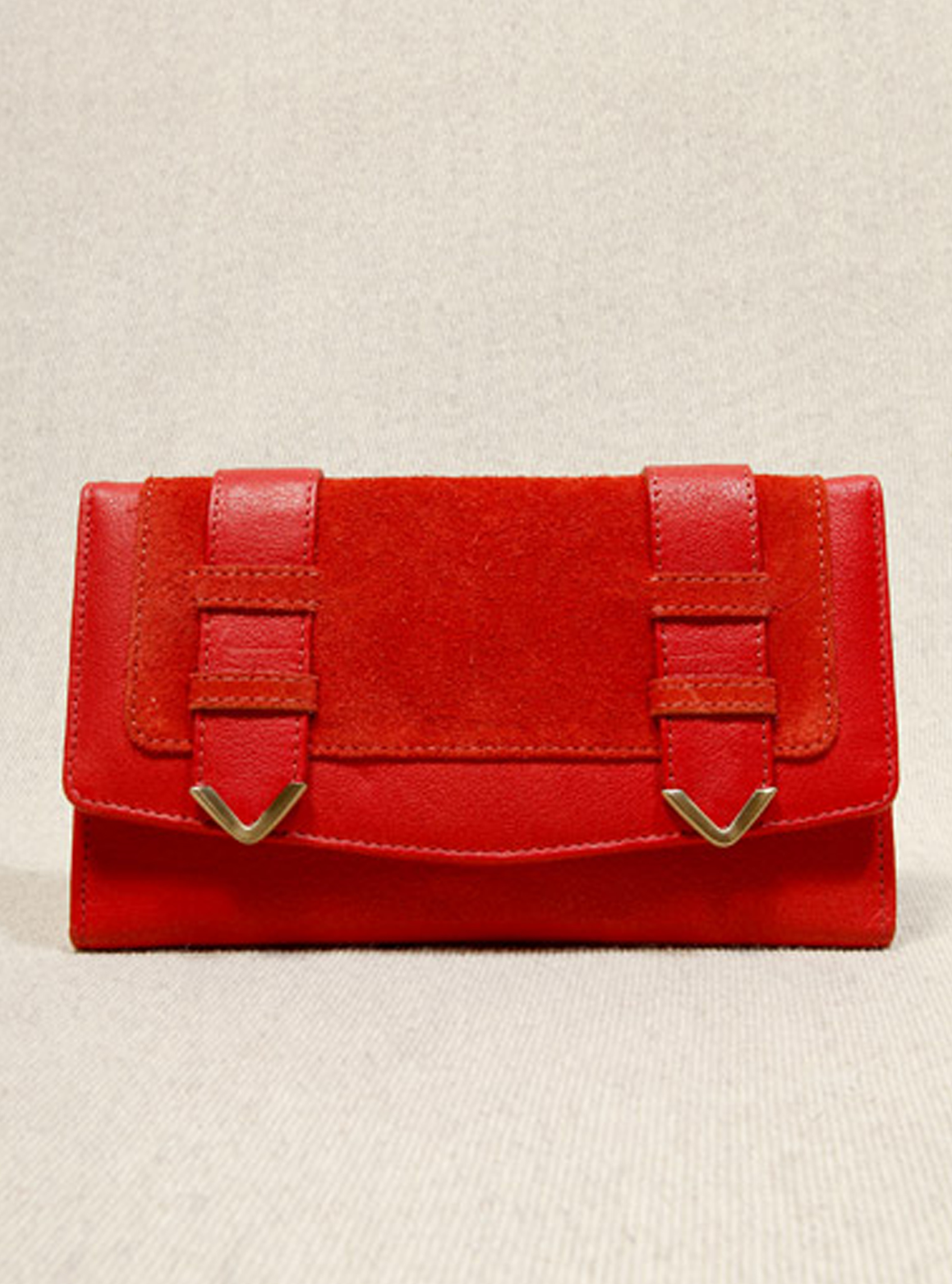 Urban Outfitters Red Leather Flapover Purse