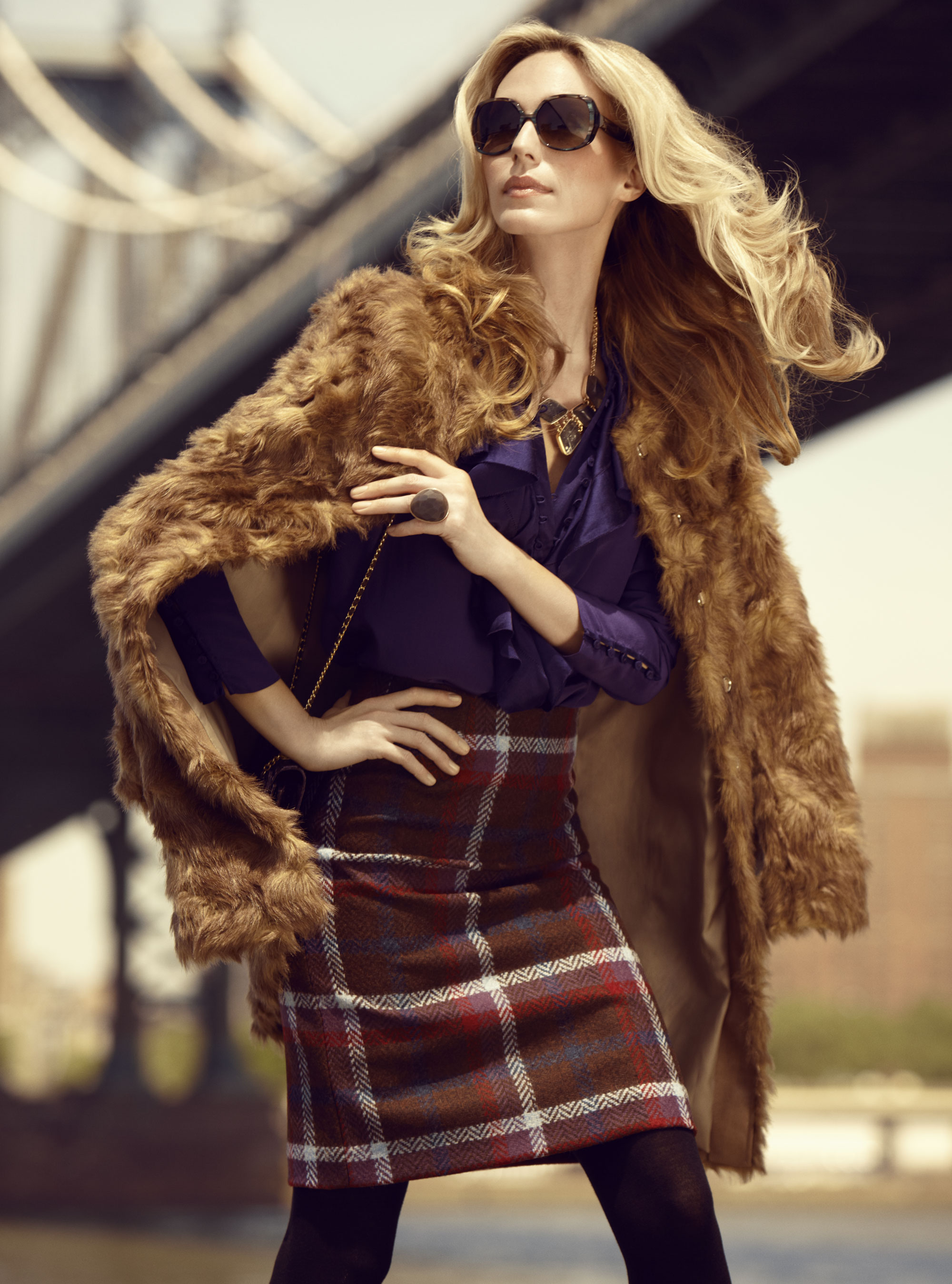 Model in fur coat photo