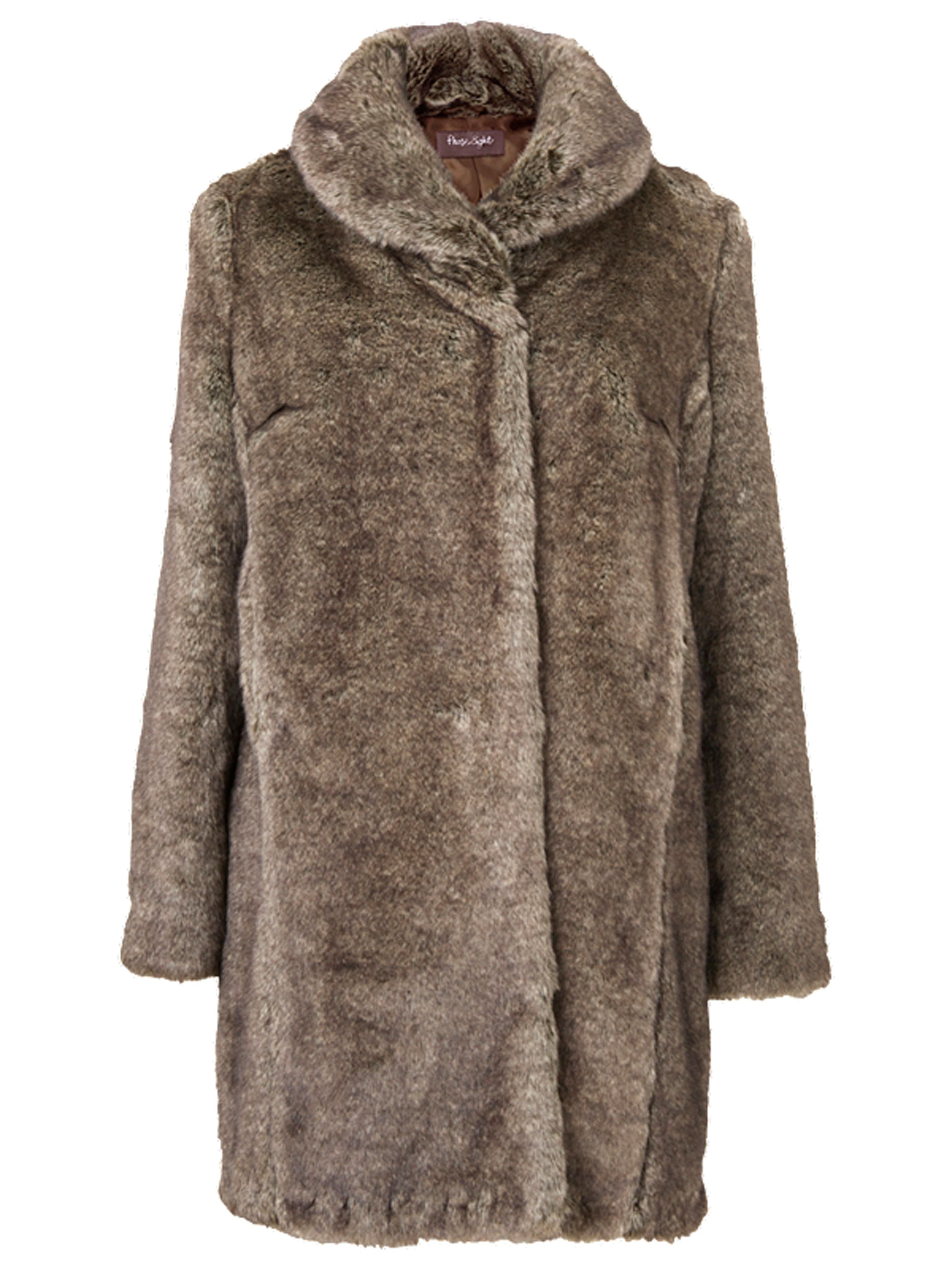Phase Eight grey faux fur coat photo