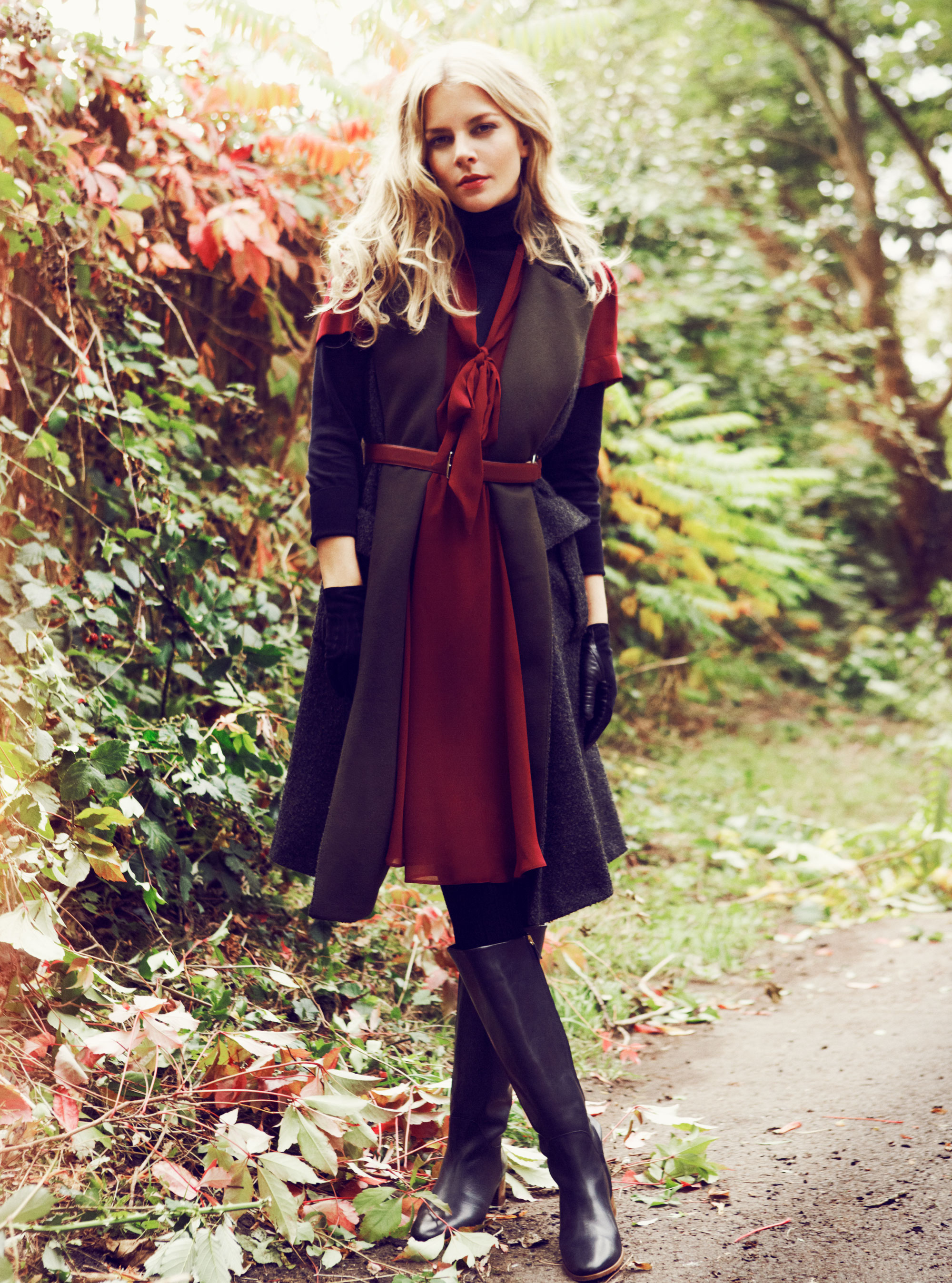 woman wearing dress and boots photo