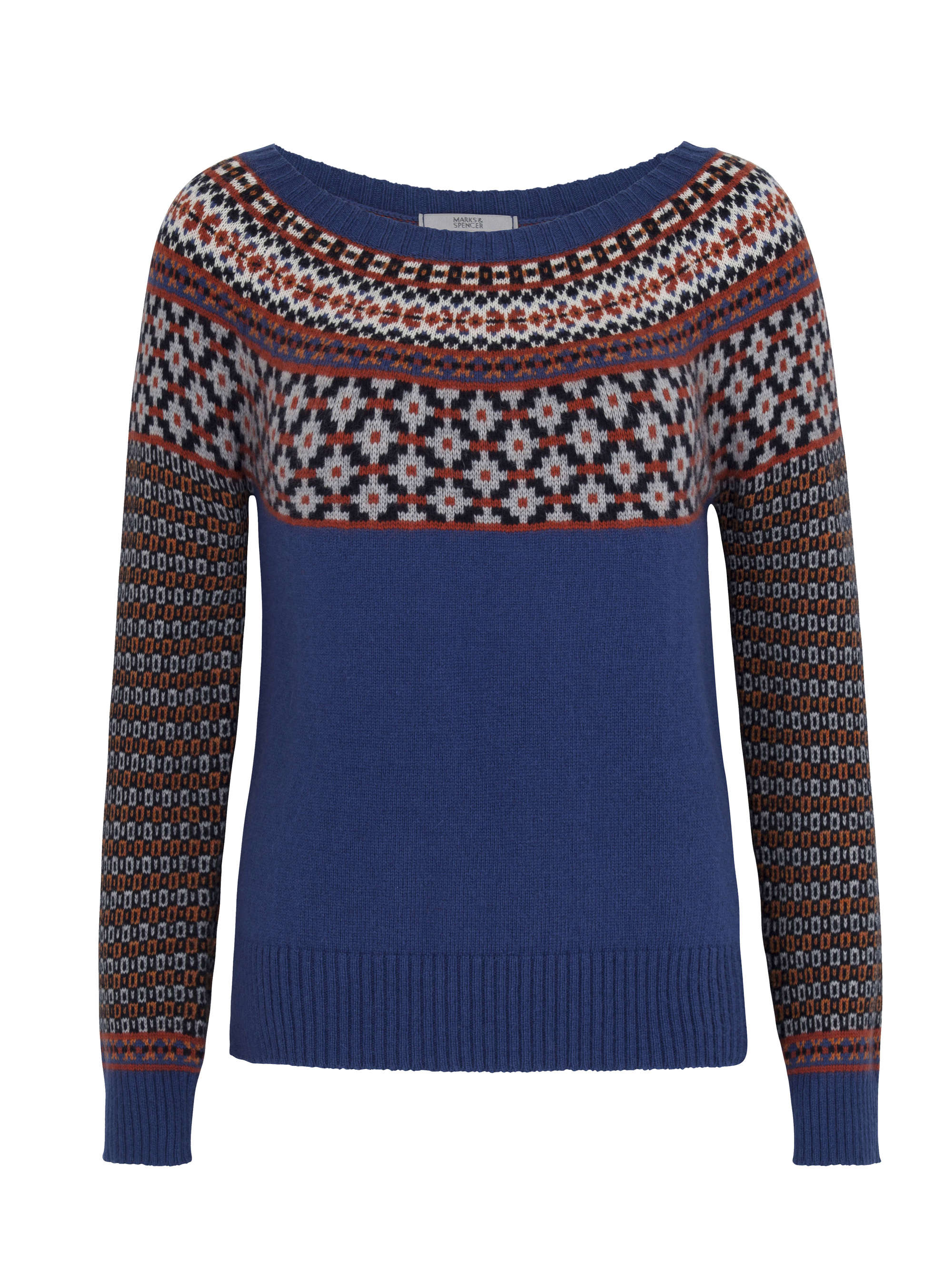 M&S Blue Fair Isle Knit photo