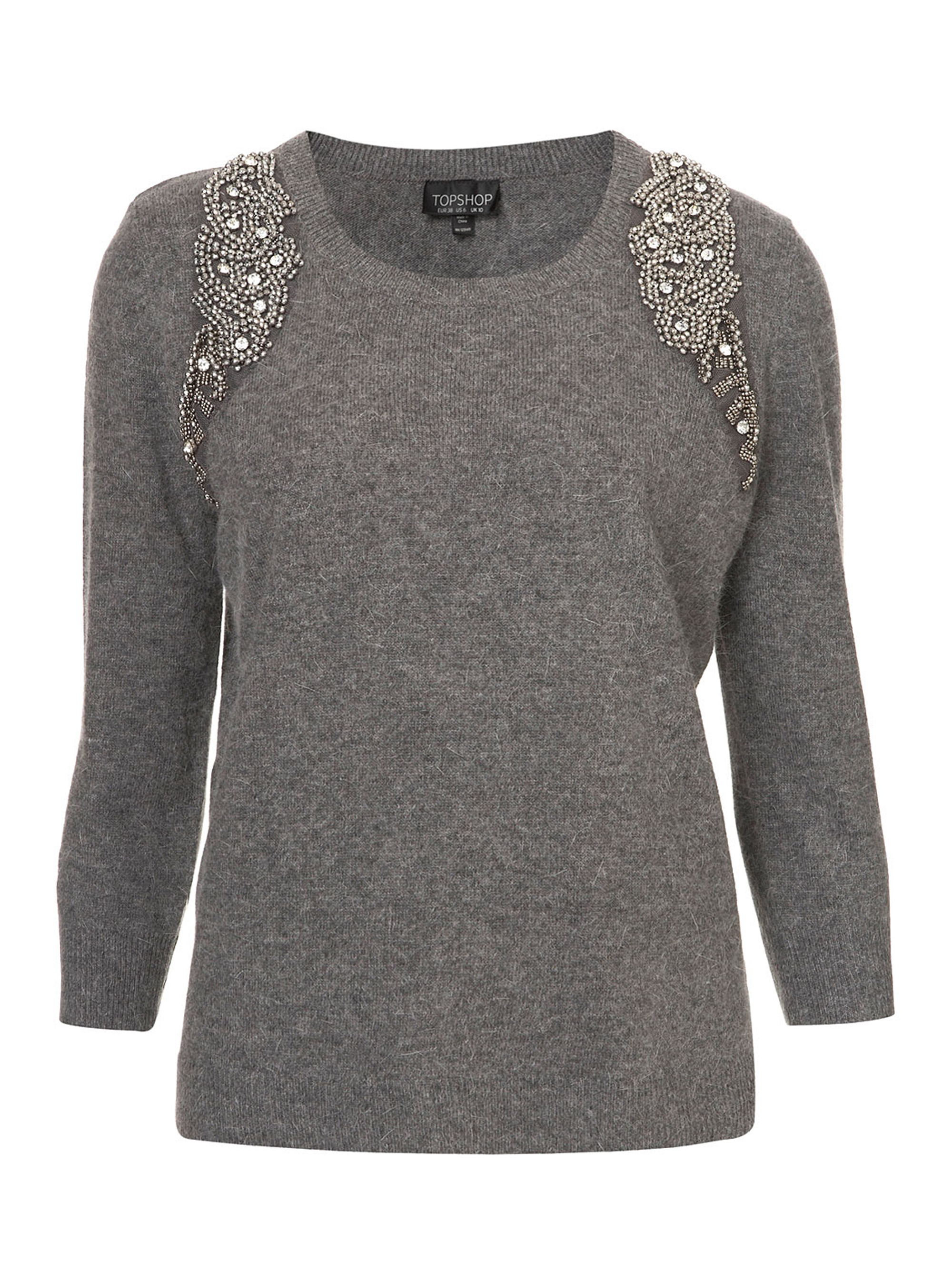 Topshop Mirror Embellished Jumper photo
