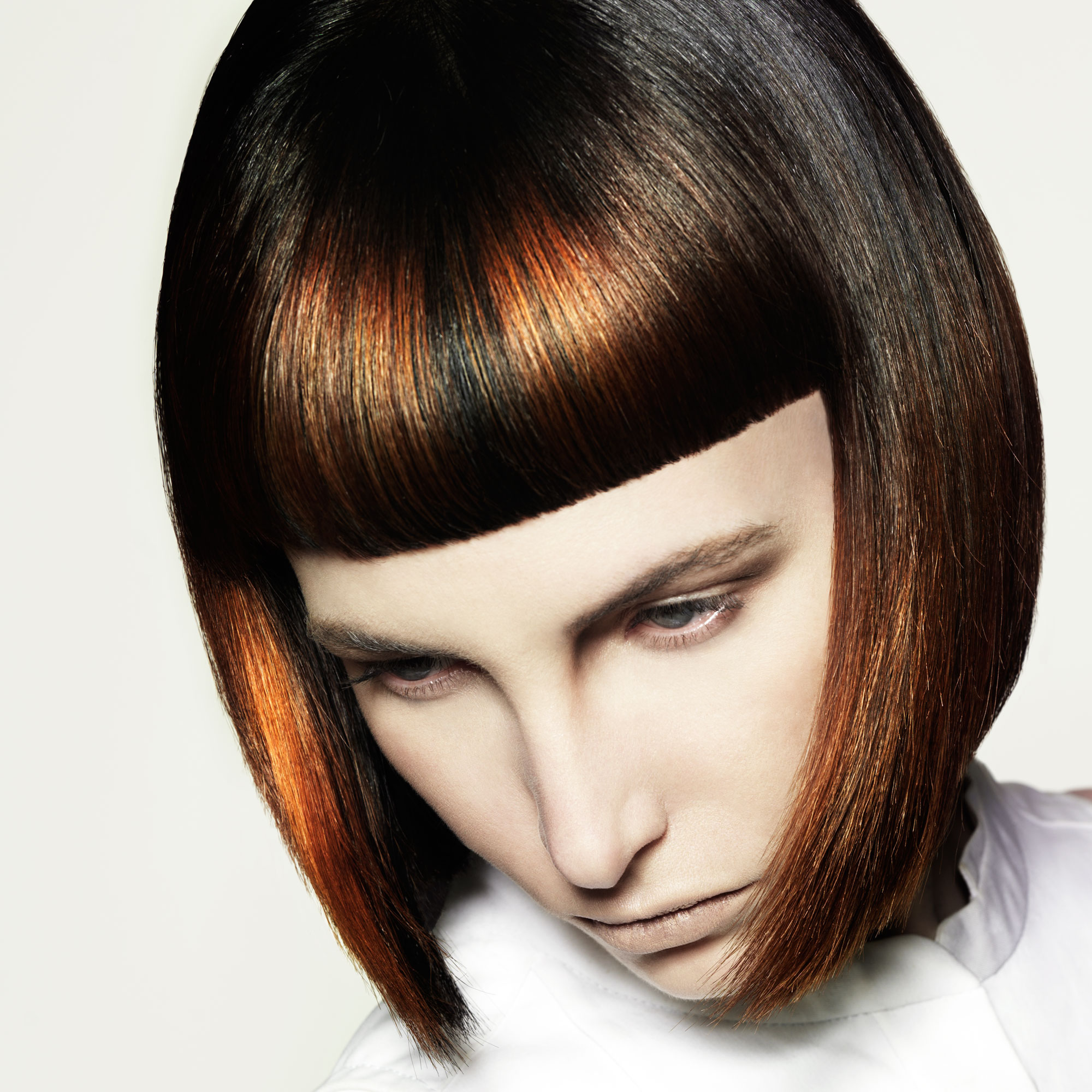 Photo of a model bob hairstyle with fringe