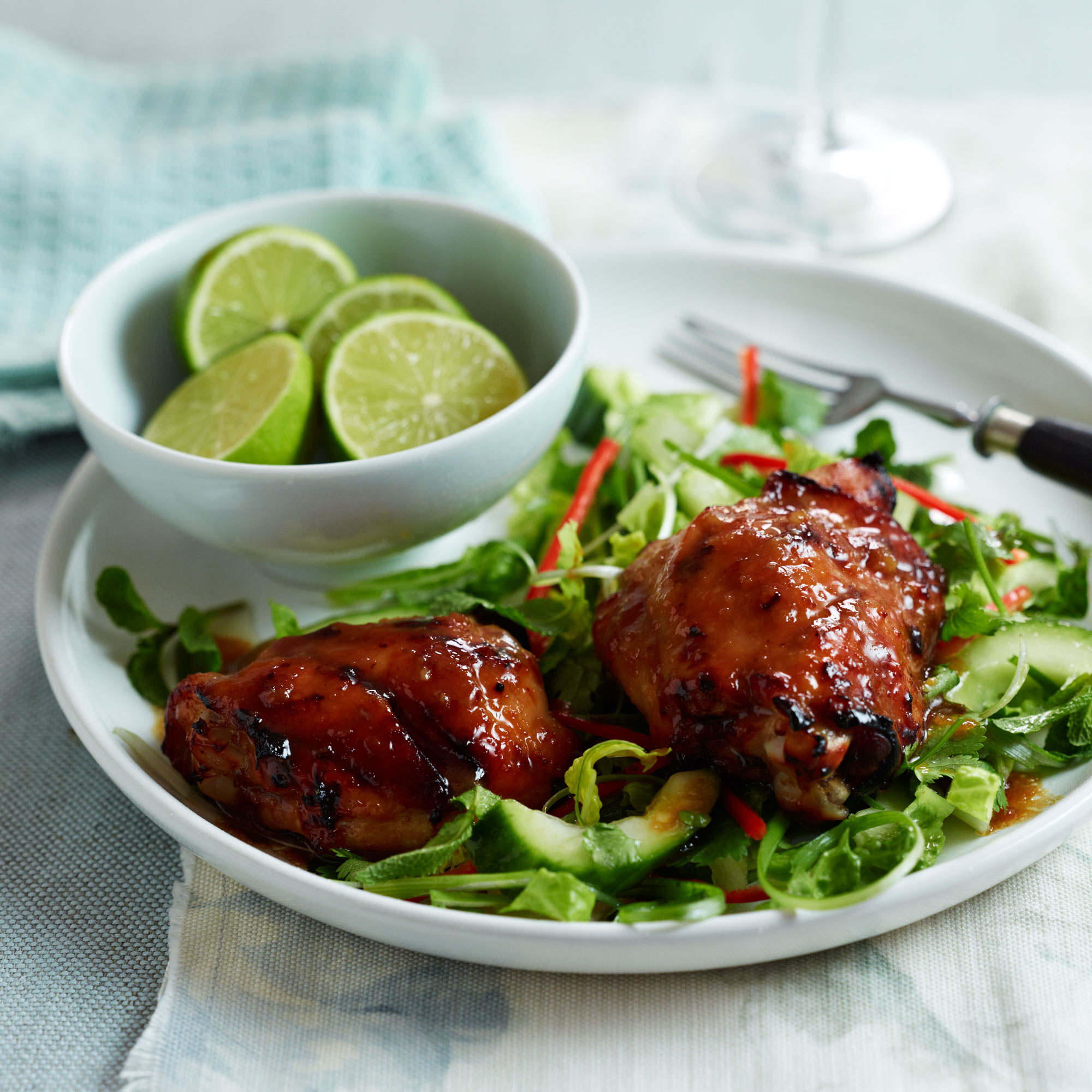 Sticky Ginger Chicken with Asian Salad Sticky Ginger Chicken with Asian Salad