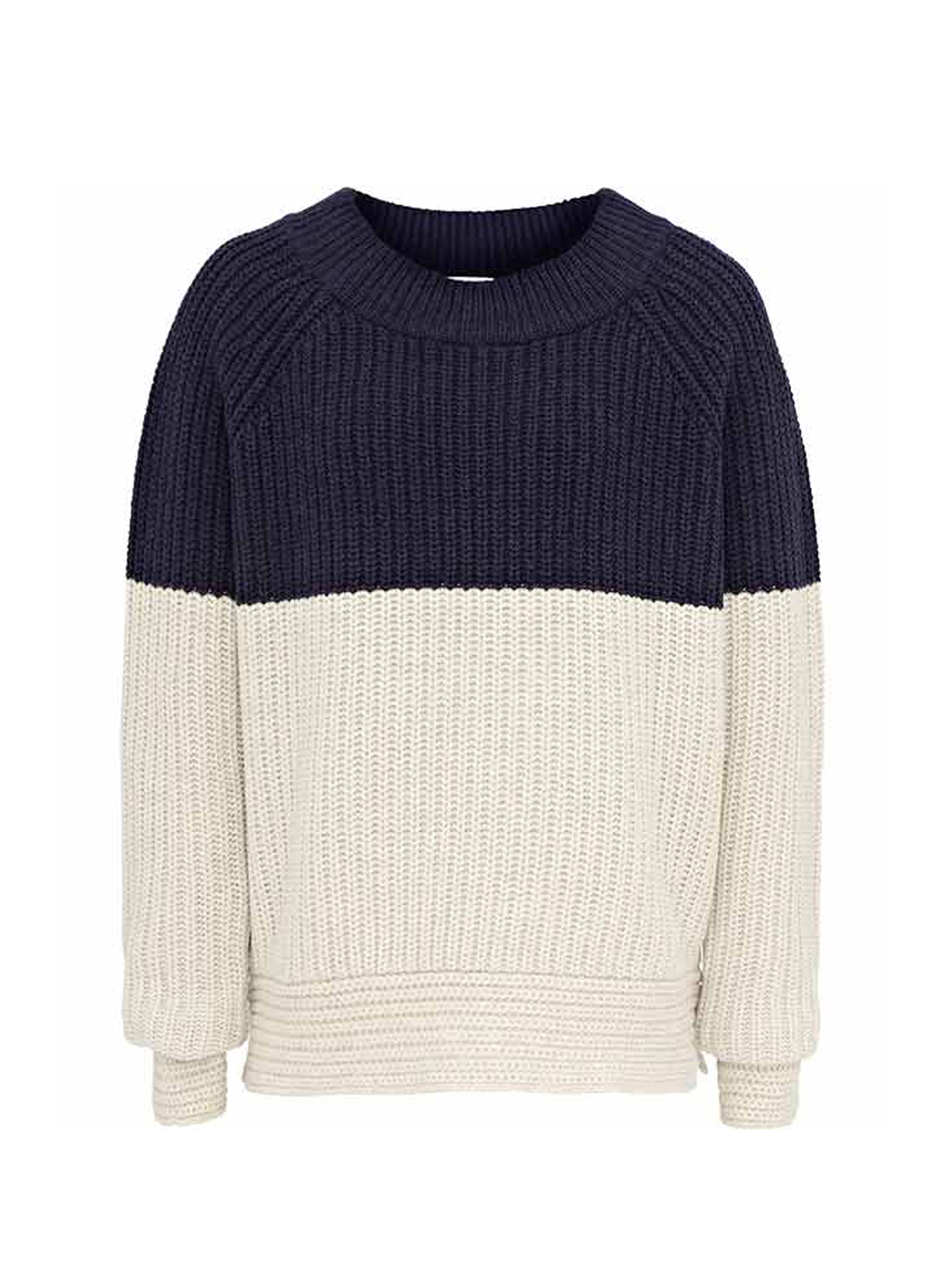 Reiss Rimka Two Tone Ribbed Jumper